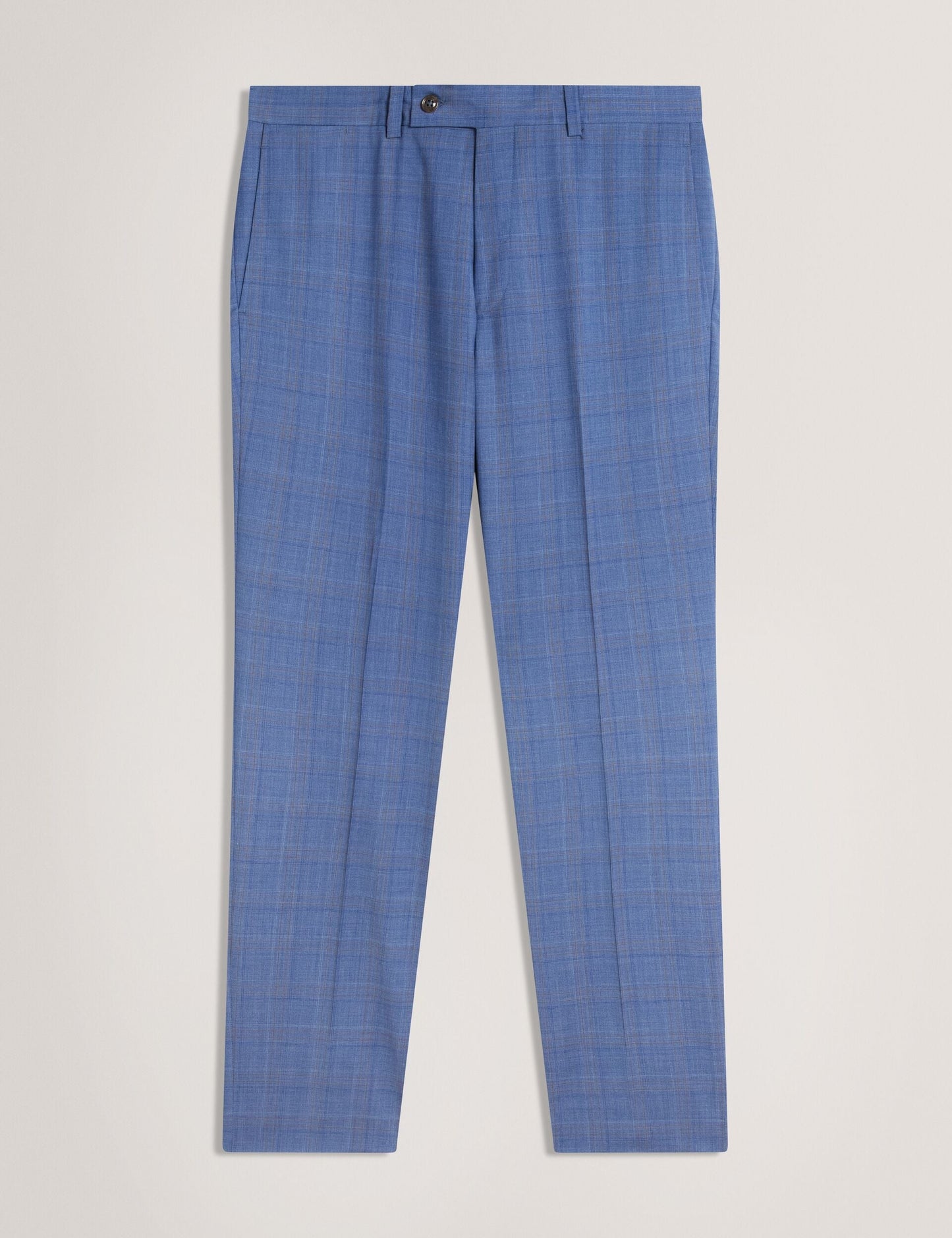 Ted Baker JAYADS - Slim Fit Blue Check Wool Suit Pants BLUE