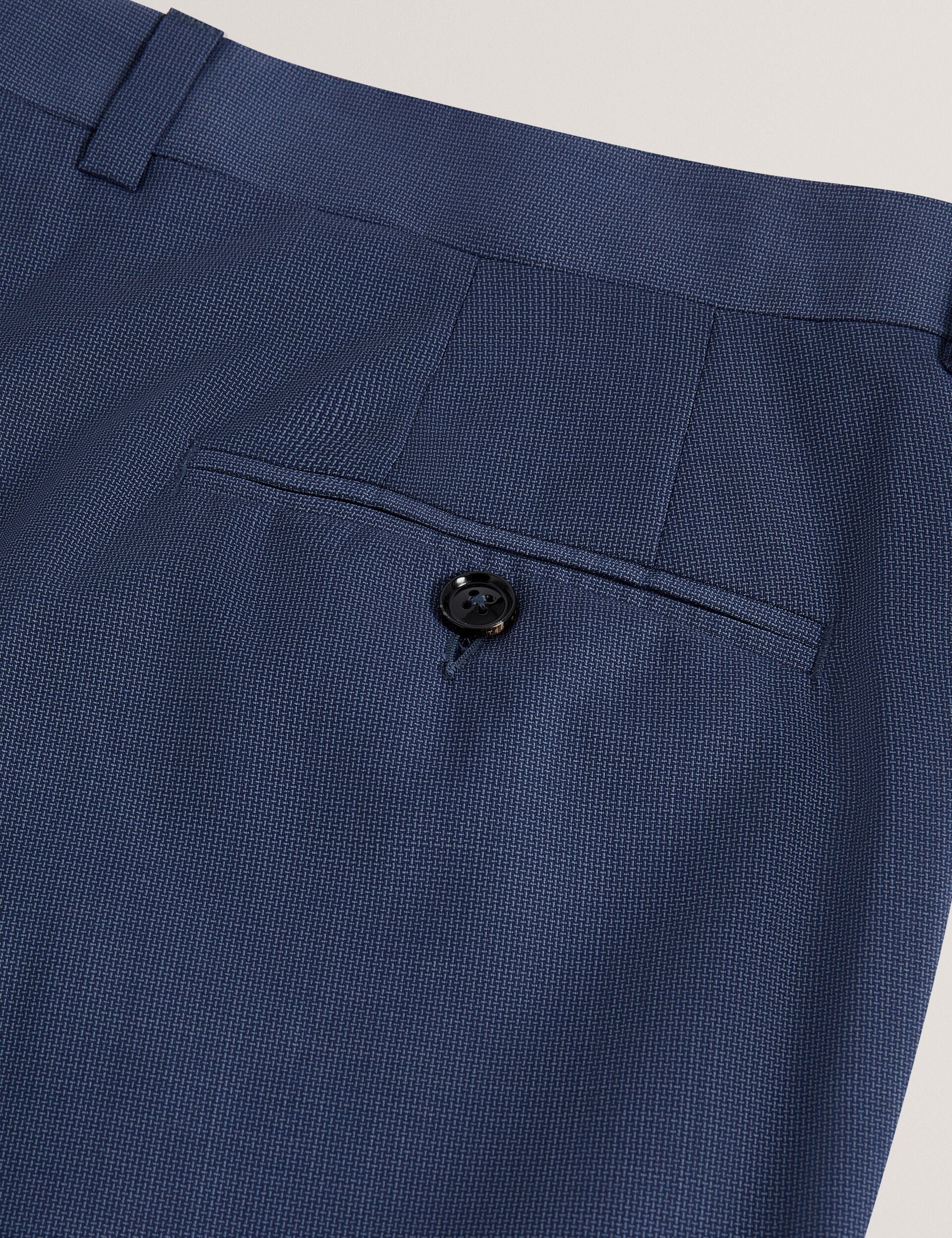 Ted Baker JAYS - Textured Woven Wool Suit Pants NAVY