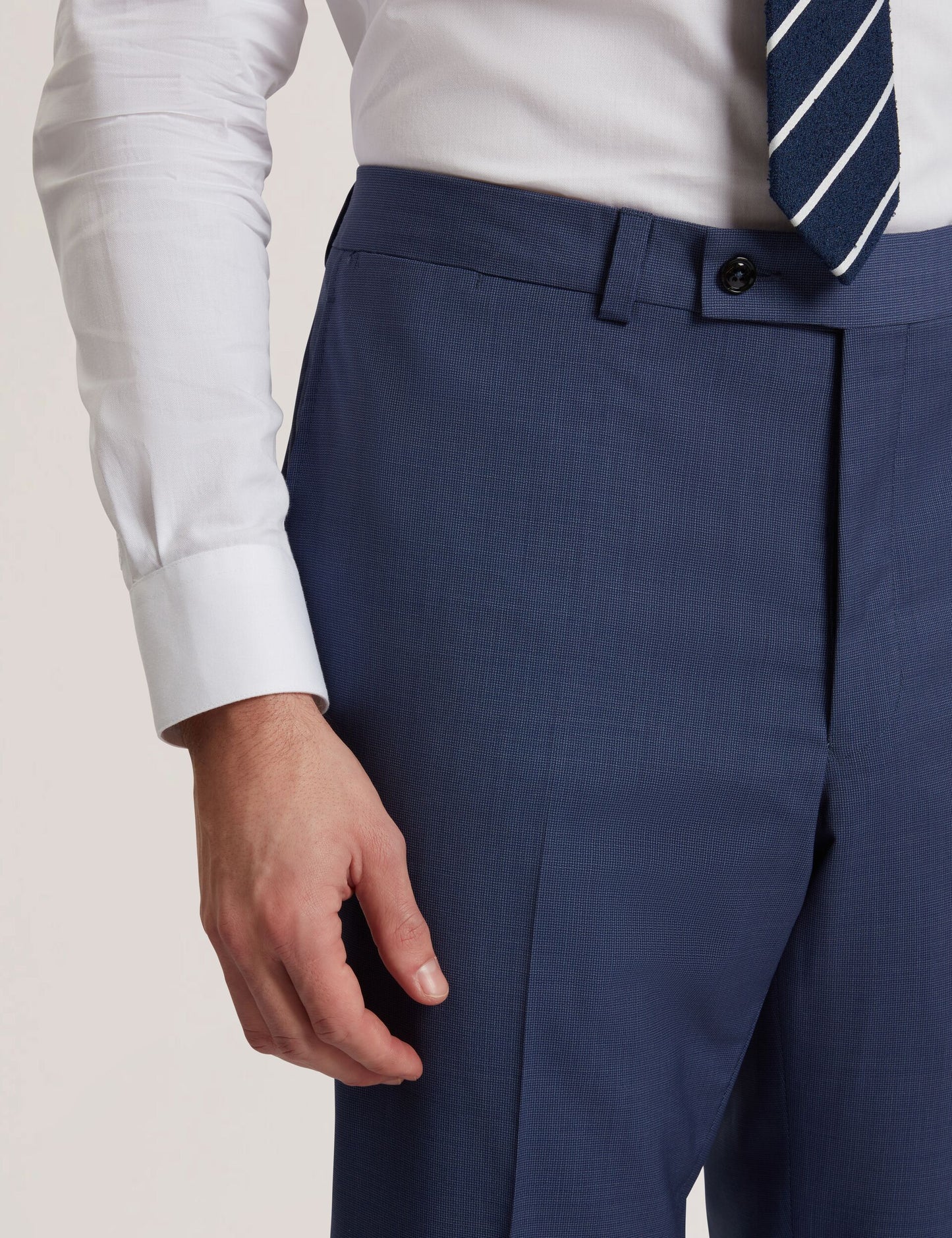 Ted Baker JAYS - Textured Woven Wool Suit Pants NAVY