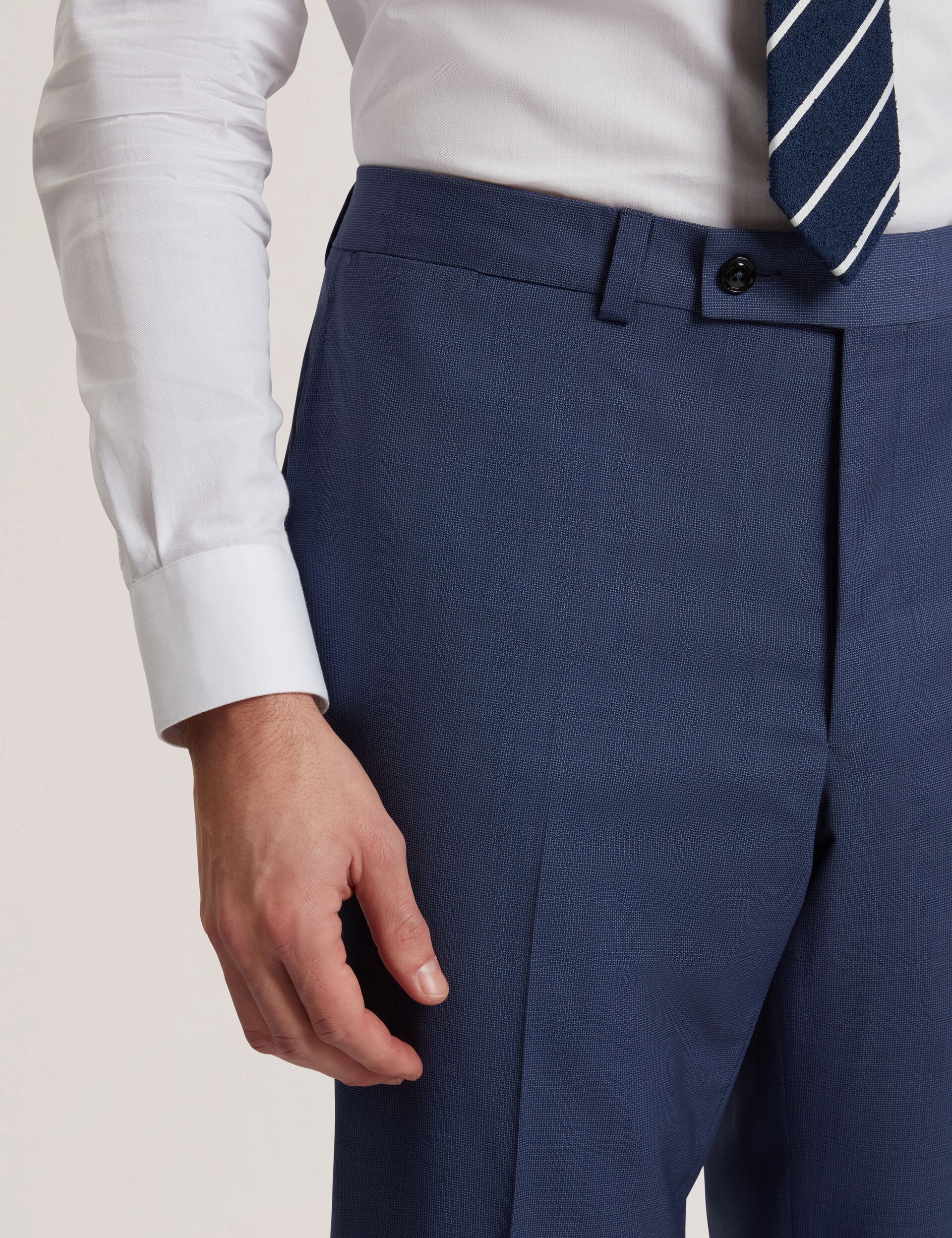 Ted Baker JAYS - Textured Woven Wool Suit Pants NAVY