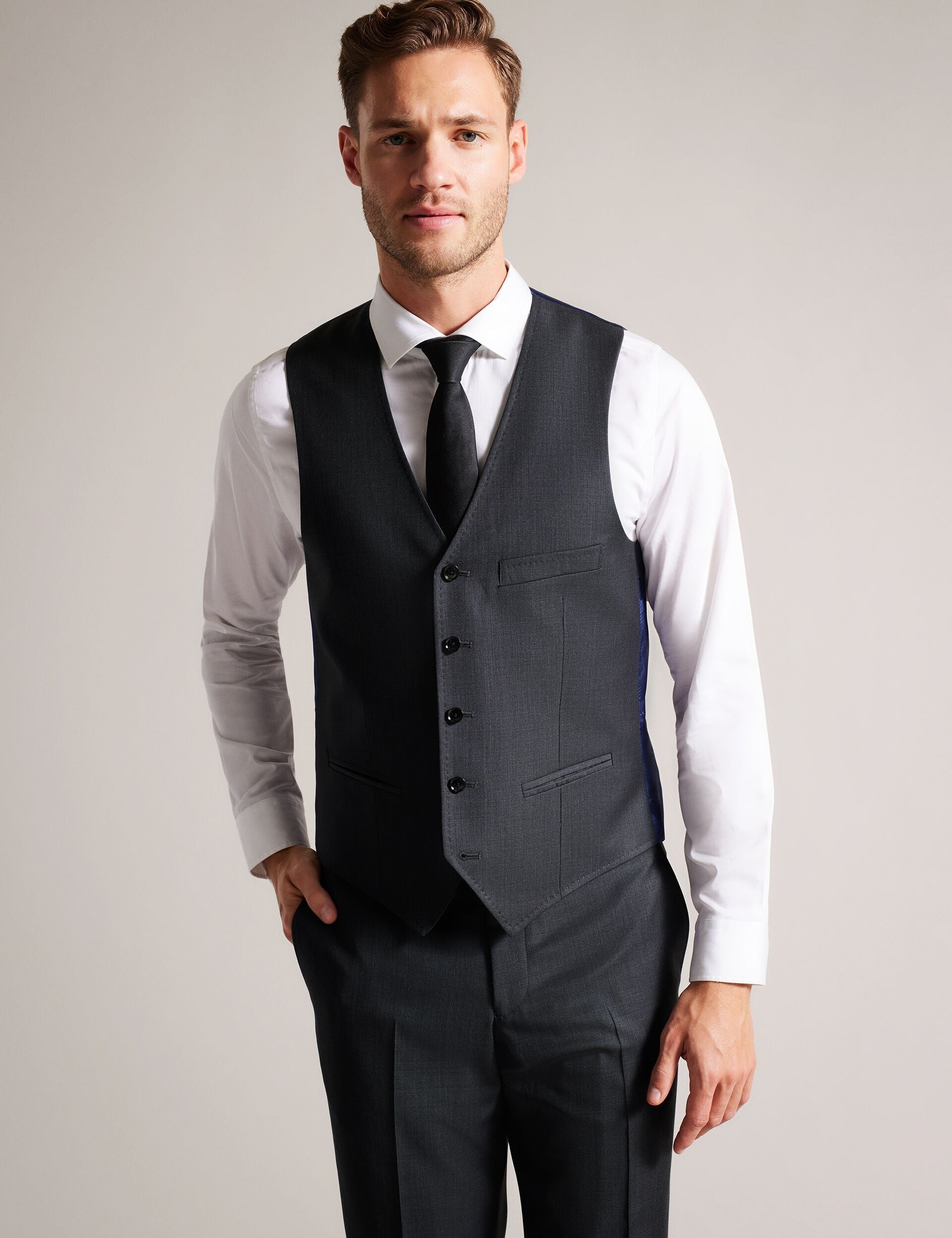 Ted Baker CORE WAISTCOAT - Grey GREY