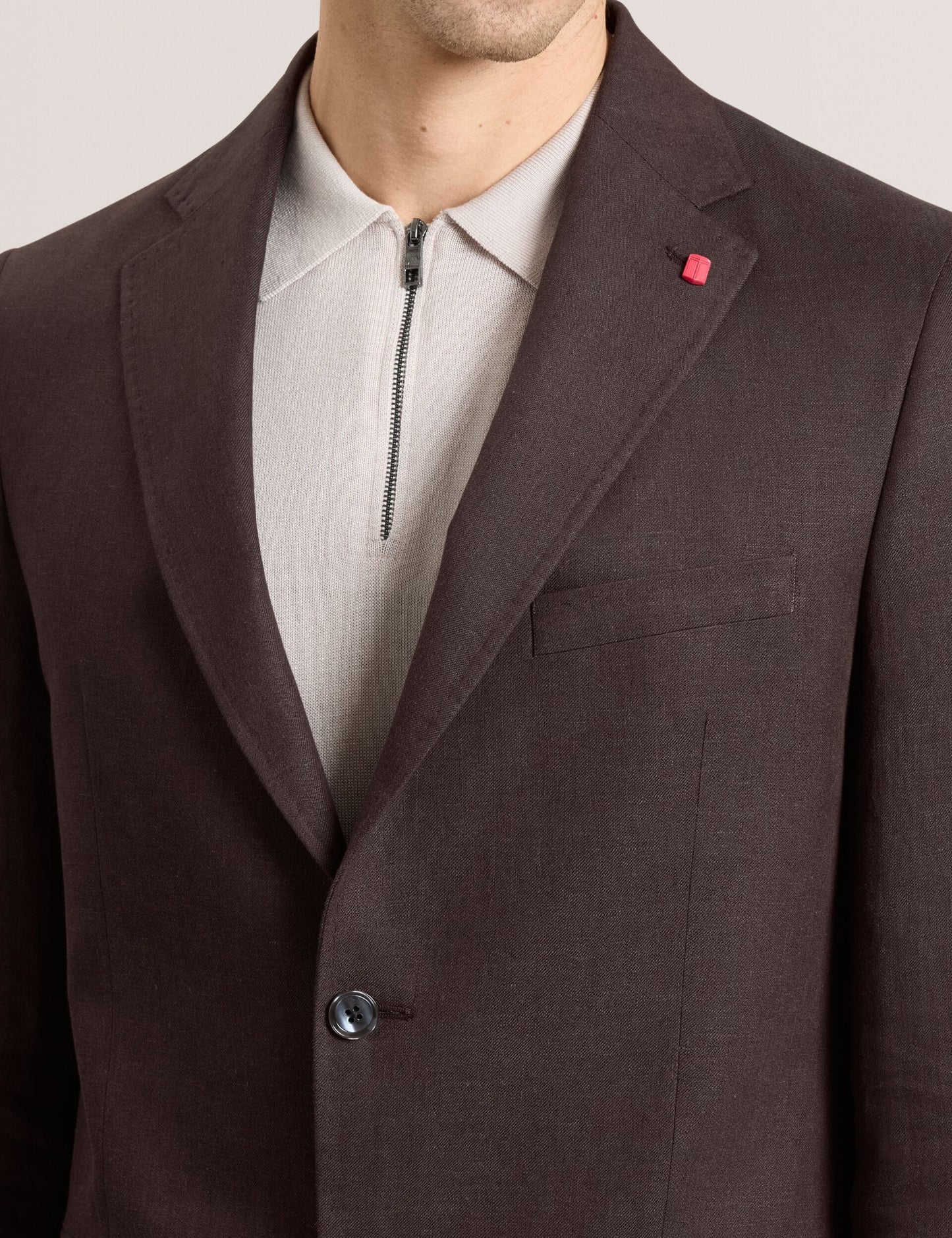 Ted Baker WINFRED Linen Modern Fit Suit Jacket BROWN