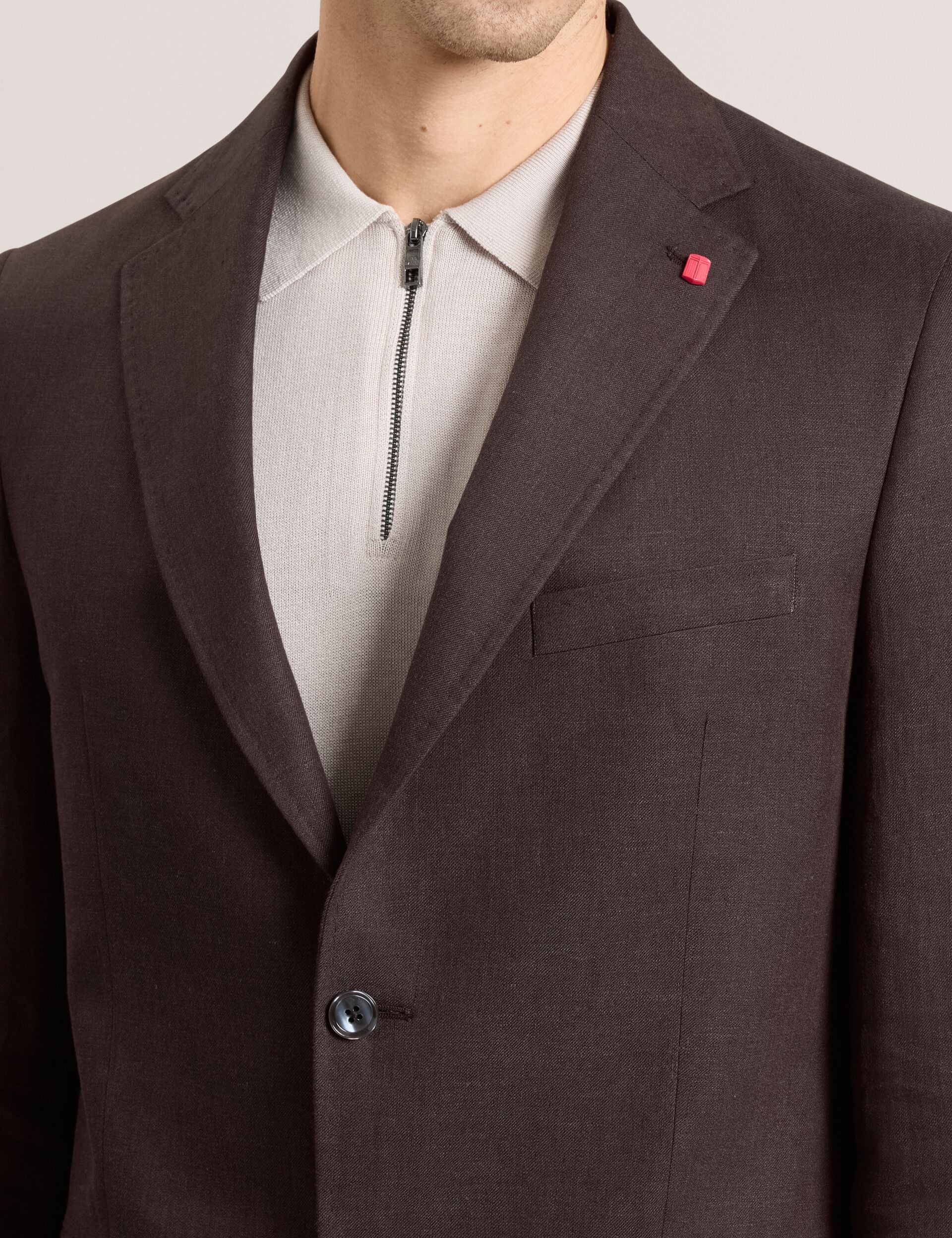 Ted Baker WINFRED Linen Modern Fit Suit Jacket BROWN