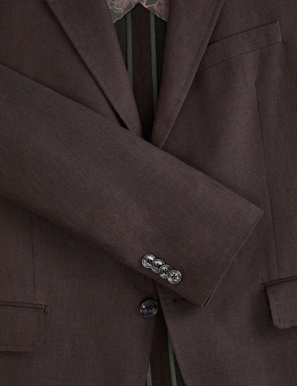 Ted Baker WINFRED Linen Modern Fit Suit Jacket BROWN