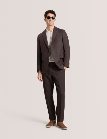 Ted Baker WINFRED Linen Modern Fit Suit Jacket BROWN