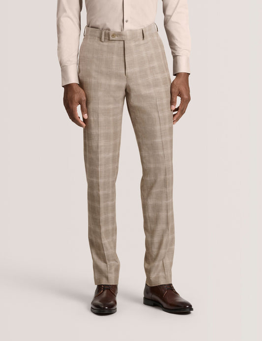 Ted Baker WINTER-CHECK Tonal Check Modern Fit Suit Pants TAUPE