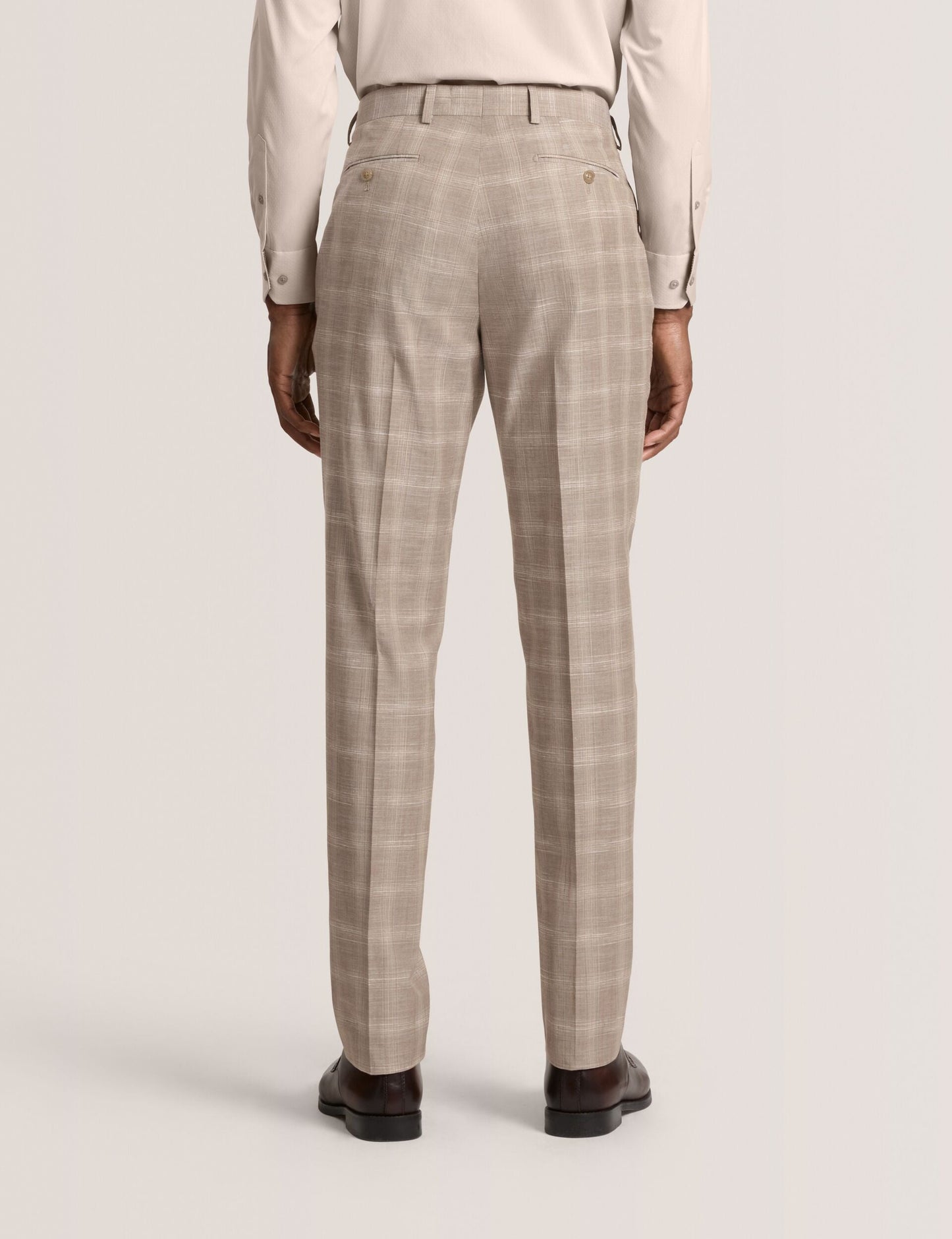 Ted Baker WINTER-CHECK Tonal Check Modern Fit Suit Pants TAUPE