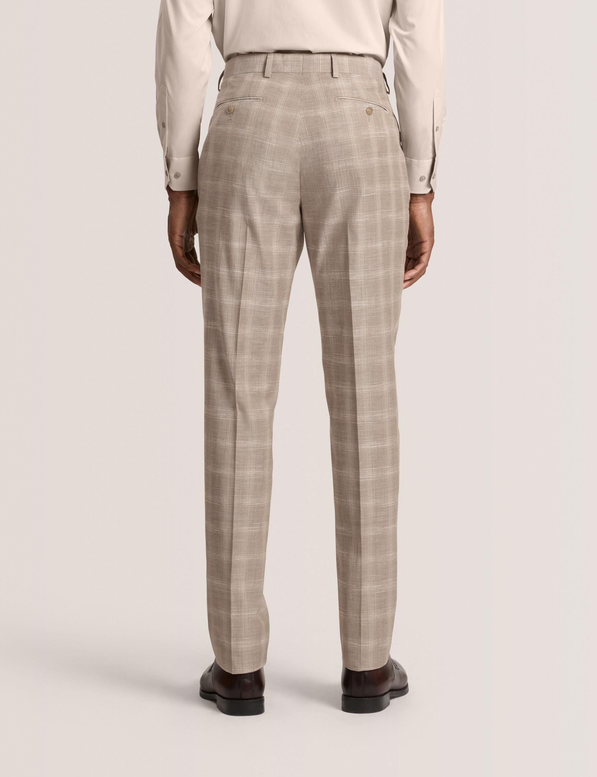 Ted Baker WINTER-CHECK Tonal Check Modern Fit Suit Pants TAUPE