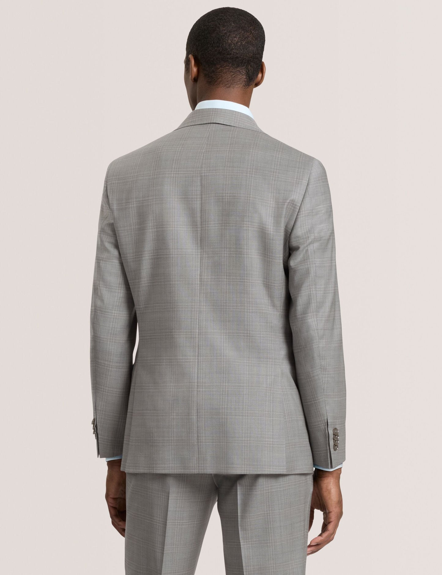 Ted Baker WRIGHT Soft Check Modern Fit Wool Suit Jacket MID GREY