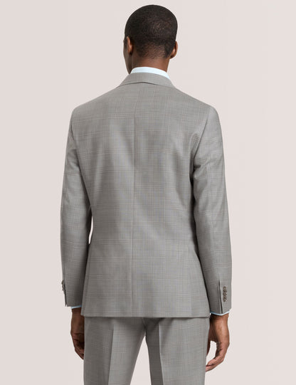 Ted Baker WRIGHT Soft Check Modern Fit Wool Suit Jacket MID GREY