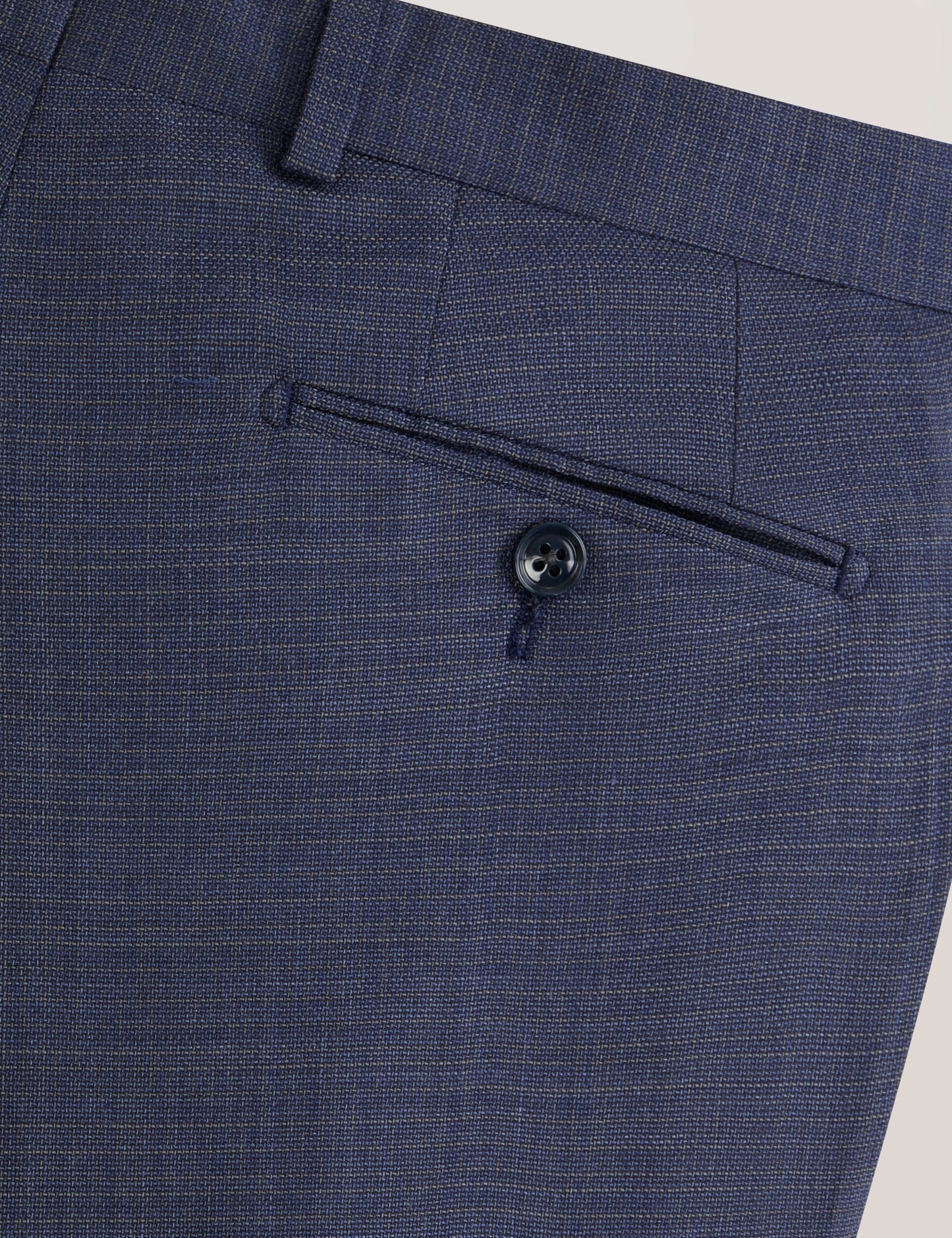 Ted Baker WINTER Textured Modern Fit Wool Suit Pants DARK BLUE