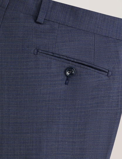 Ted Baker WINTER Textured Modern Fit Wool Suit Pants DARK BLUE