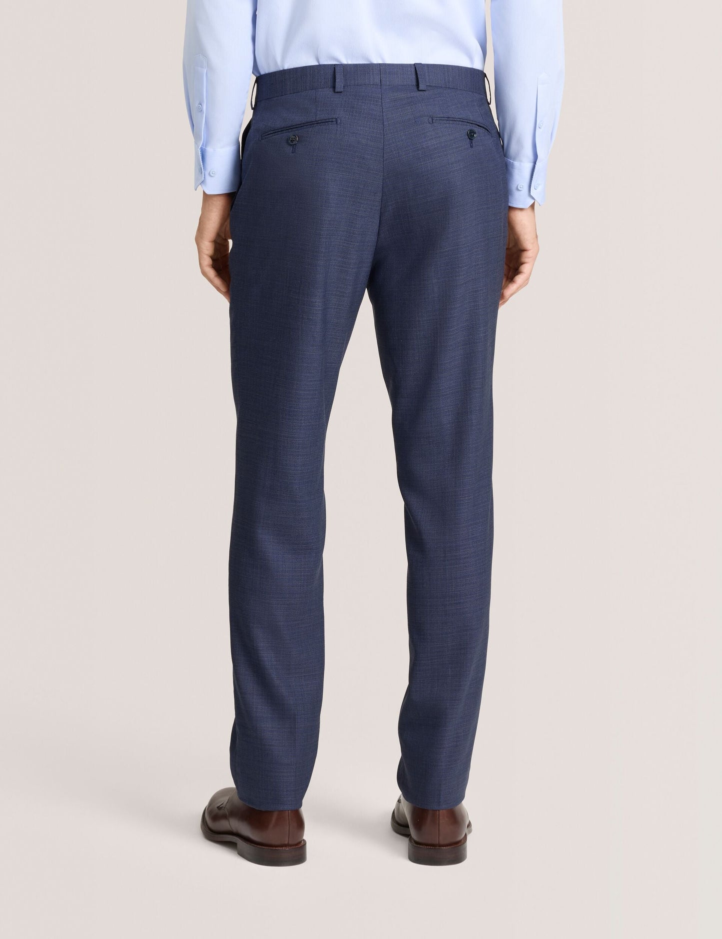 Ted Baker WINTER Textured Modern Fit Wool Suit Pants DARK BLUE