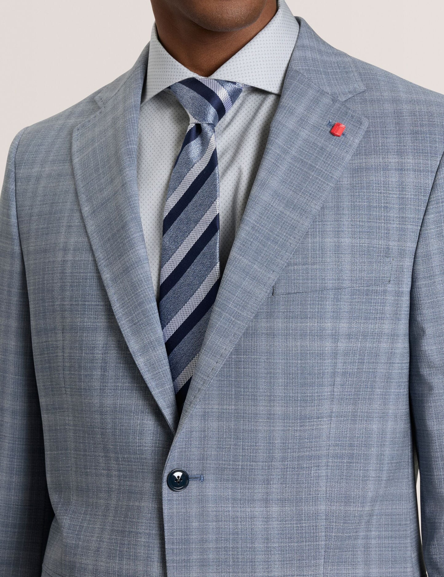 Ted Baker WRIGHT Soft Check Modern Fit Wool Suit Jacket MID BLUE
