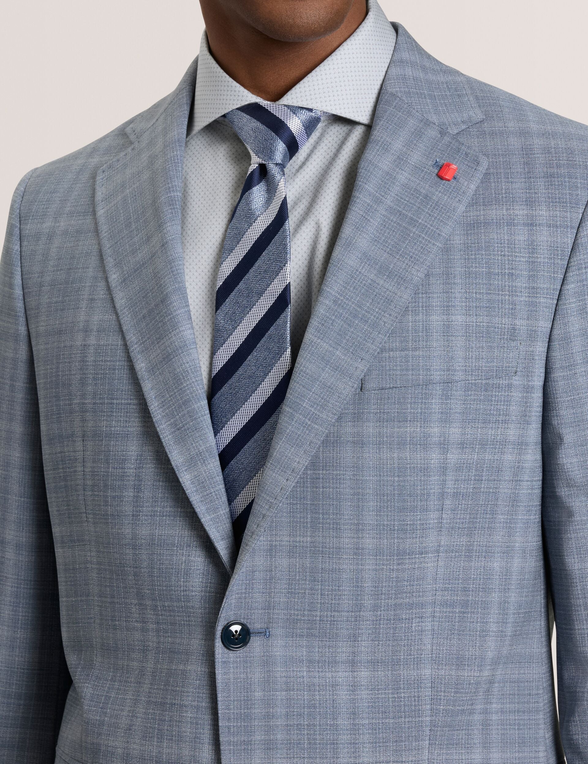 Ted Baker WRIGHT Soft Check Modern Fit Wool Suit Jacket MID BLUE