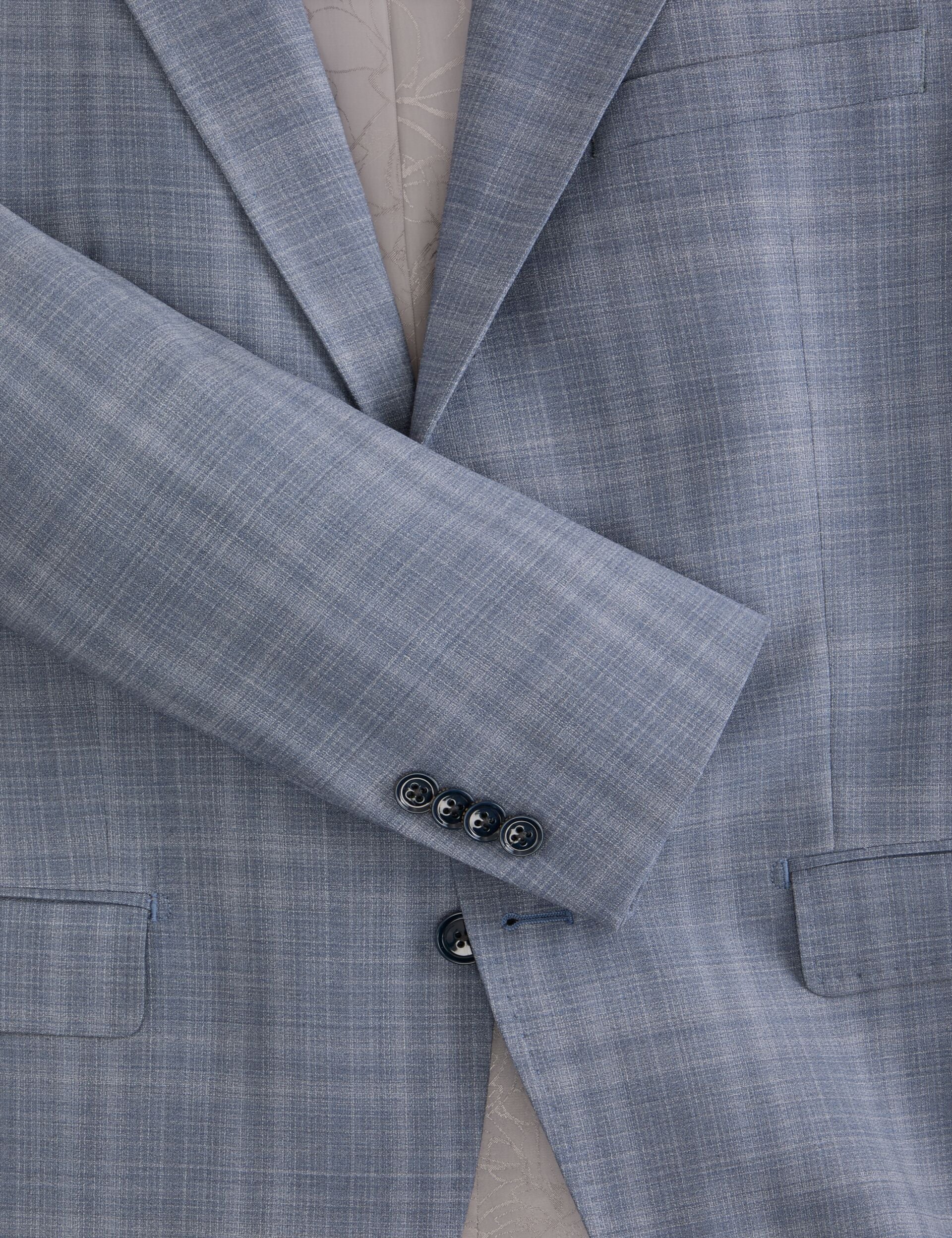 Ted Baker WRIGHT Soft Check Modern Fit Wool Suit Jacket MID BLUE