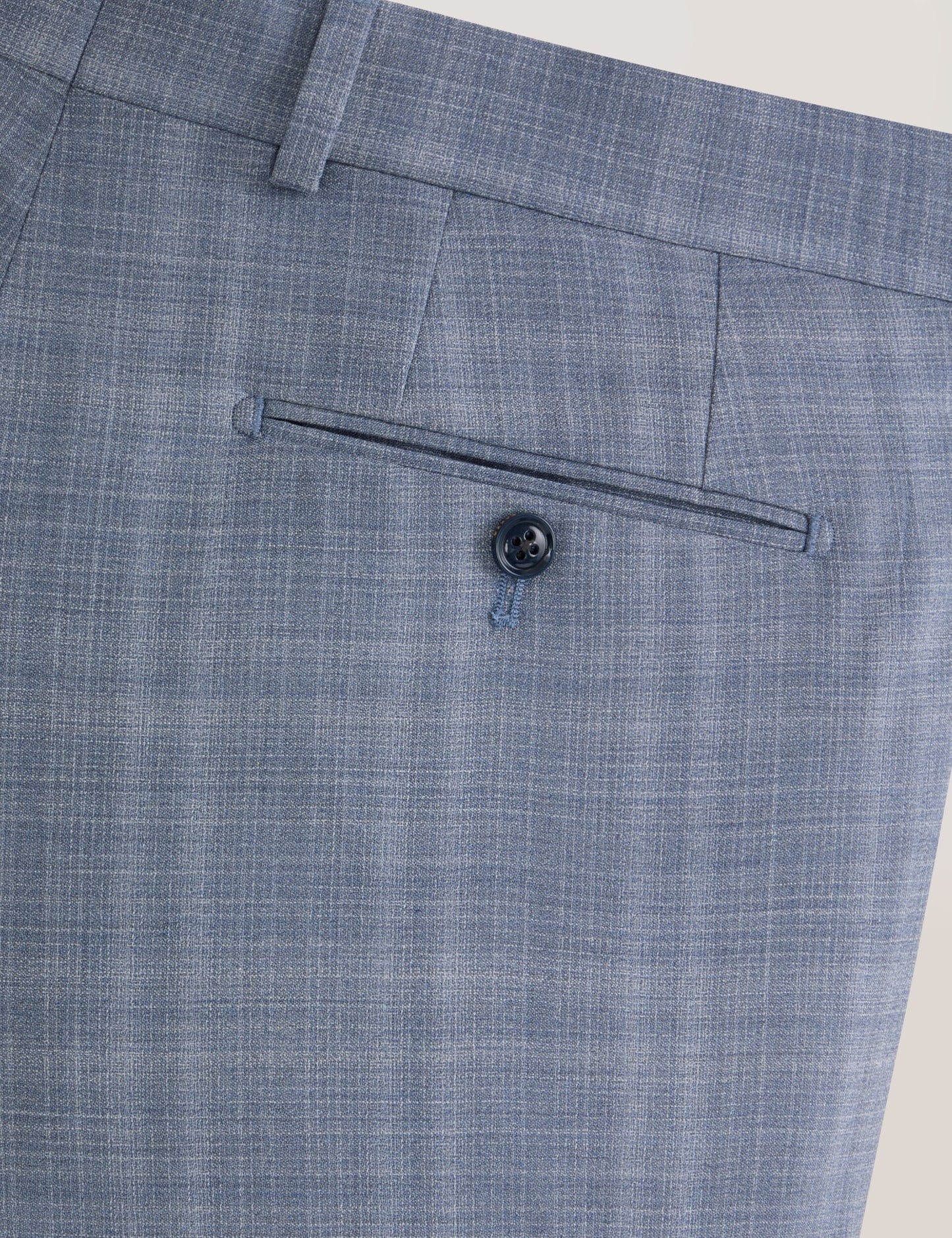 Ted Baker WINTER Soft Check Wool Modern Fit Suit Pants MID BLUE