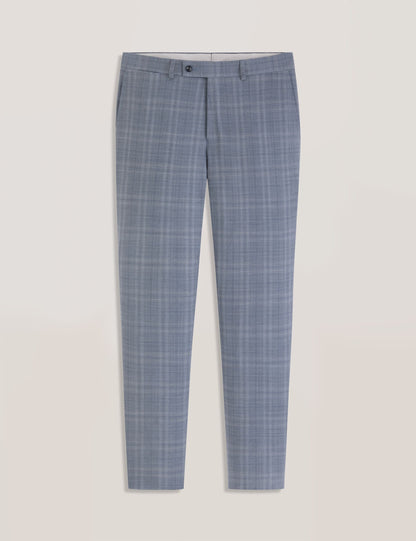 Ted Baker WINTER Soft Check Wool Modern Fit Suit Pants MID BLUE