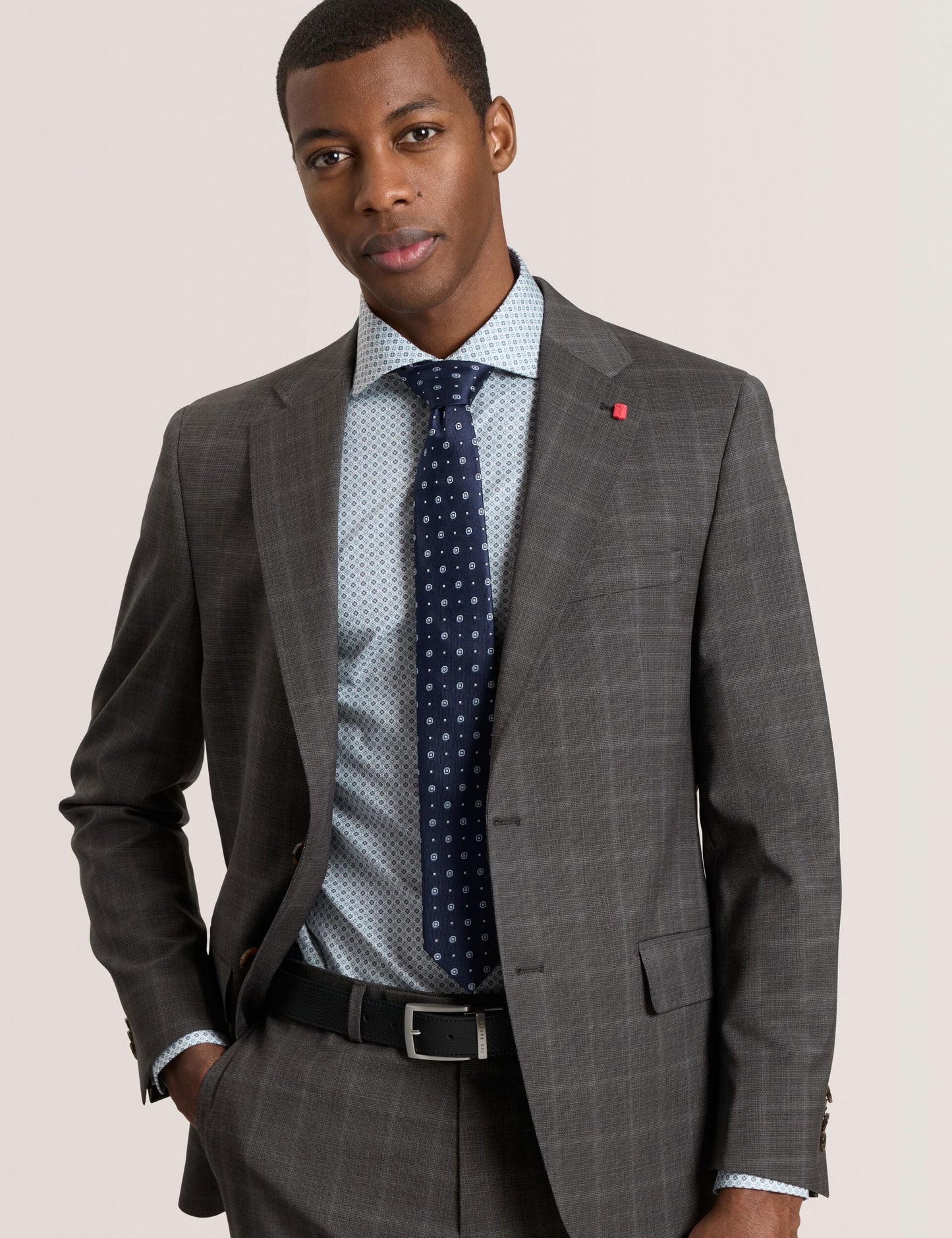 Ted Baker WRIGHT Window Check Modern Fit Suit Jacket DARK GREY
