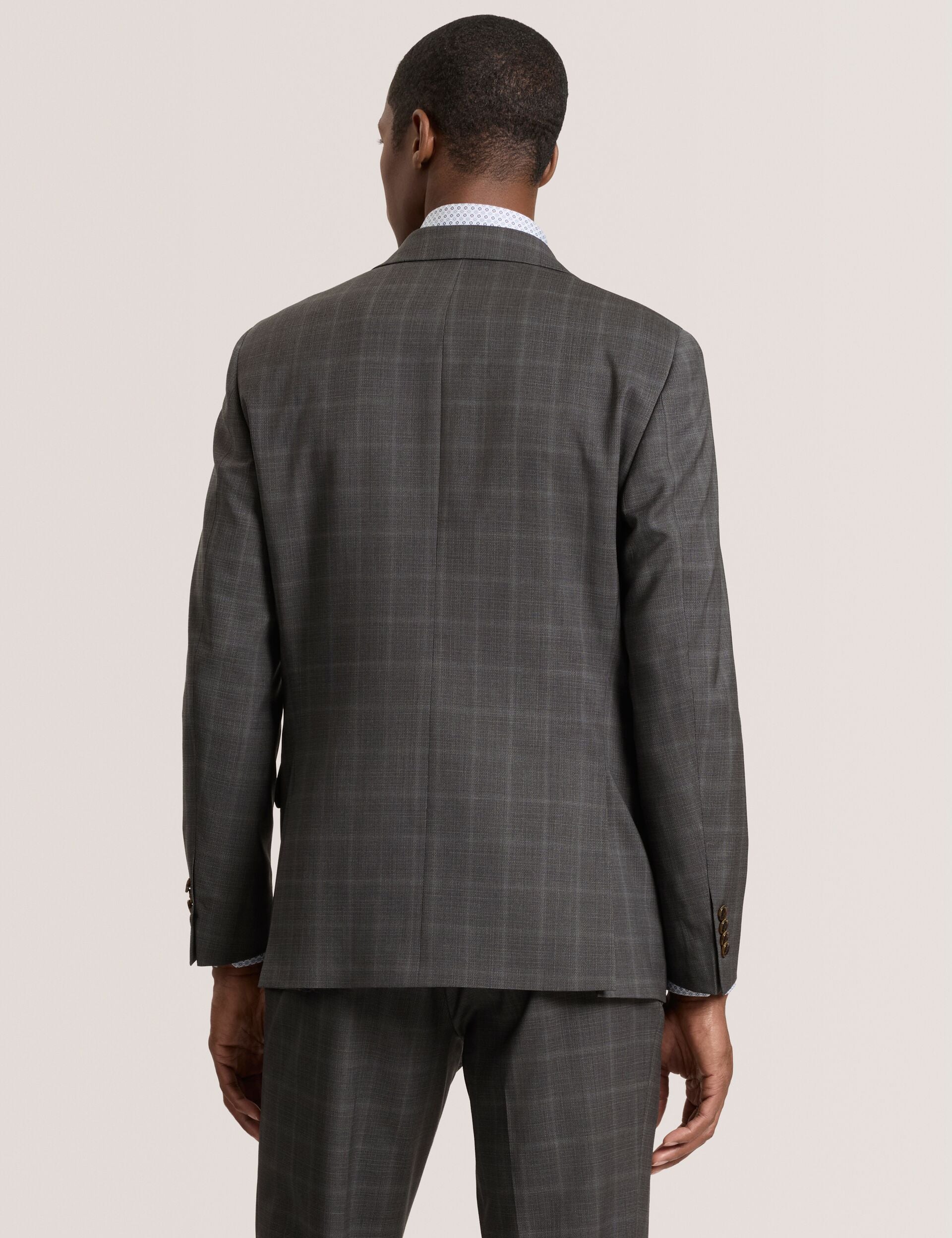 Ted Baker WRIGHT Window Check Modern Fit Suit Jacket DARK GREY
