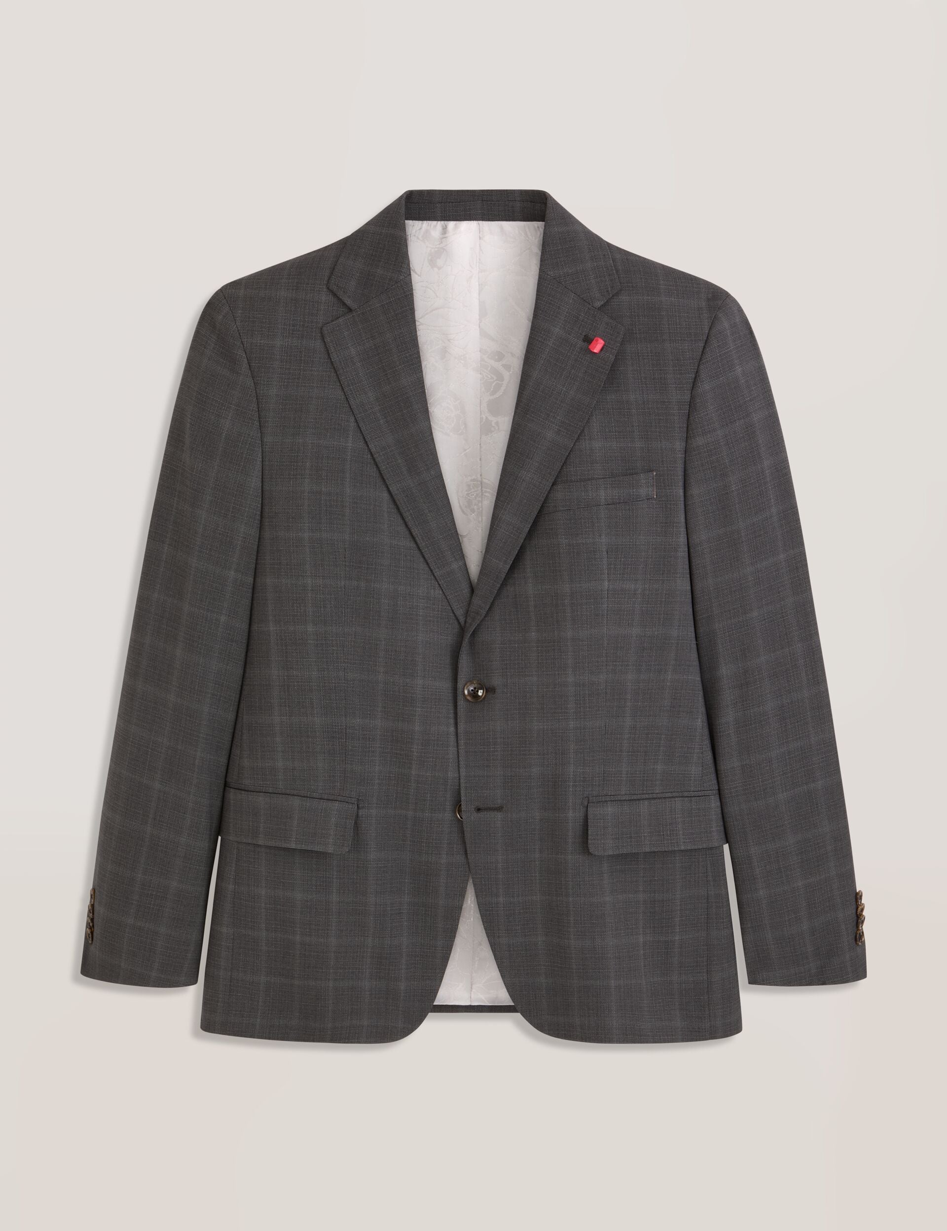 Ted Baker WRIGHT Window Check Modern Fit Suit Jacket DARK GREY