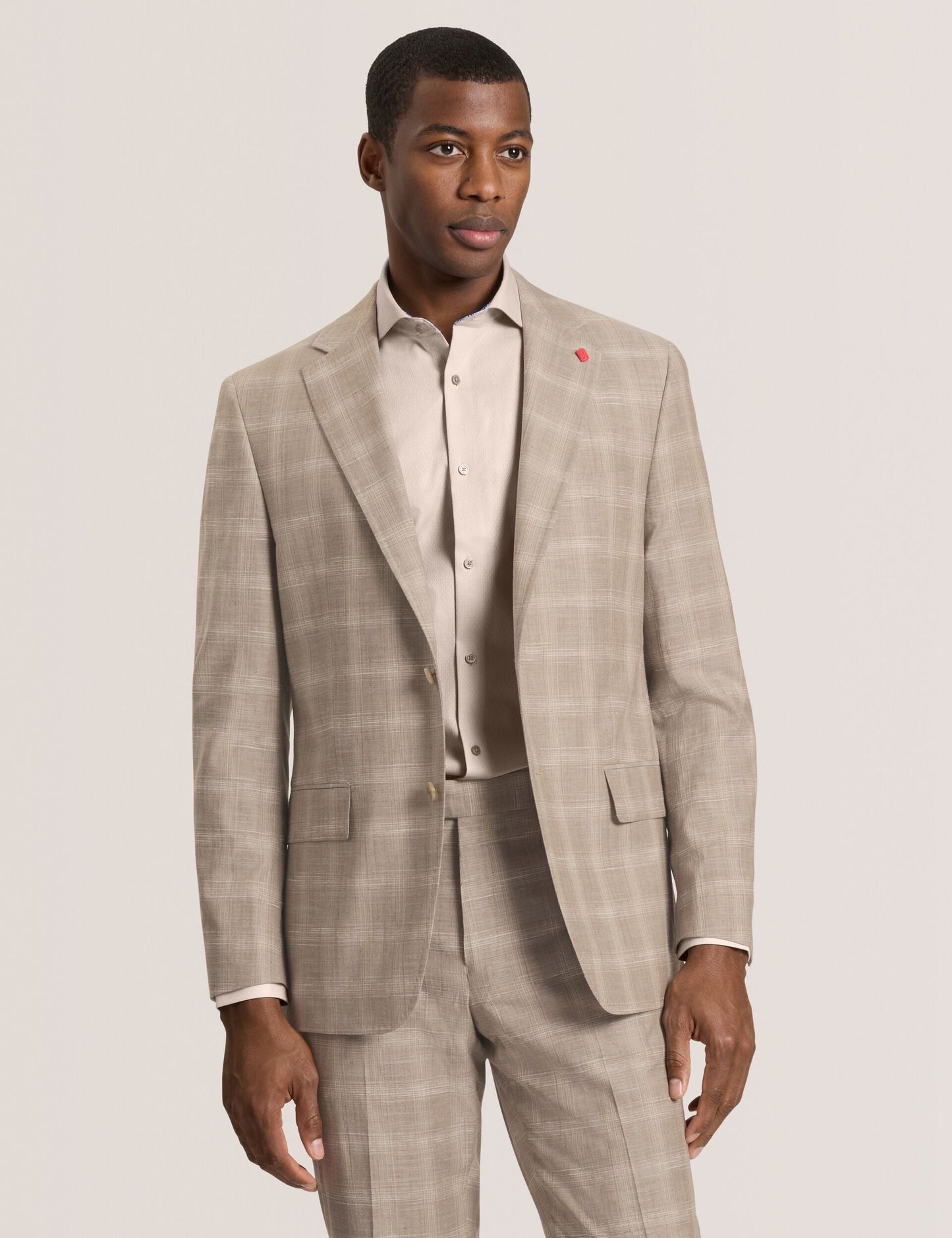 Ted Baker WRIGHT Tonal Check Modern Fit Suit Jacket TAUPE