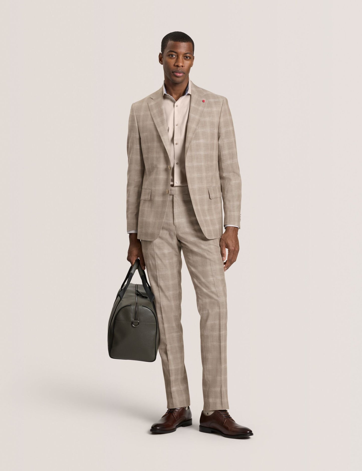 Ted Baker WRIGHT Tonal Check Modern Fit Suit Jacket TAUPE