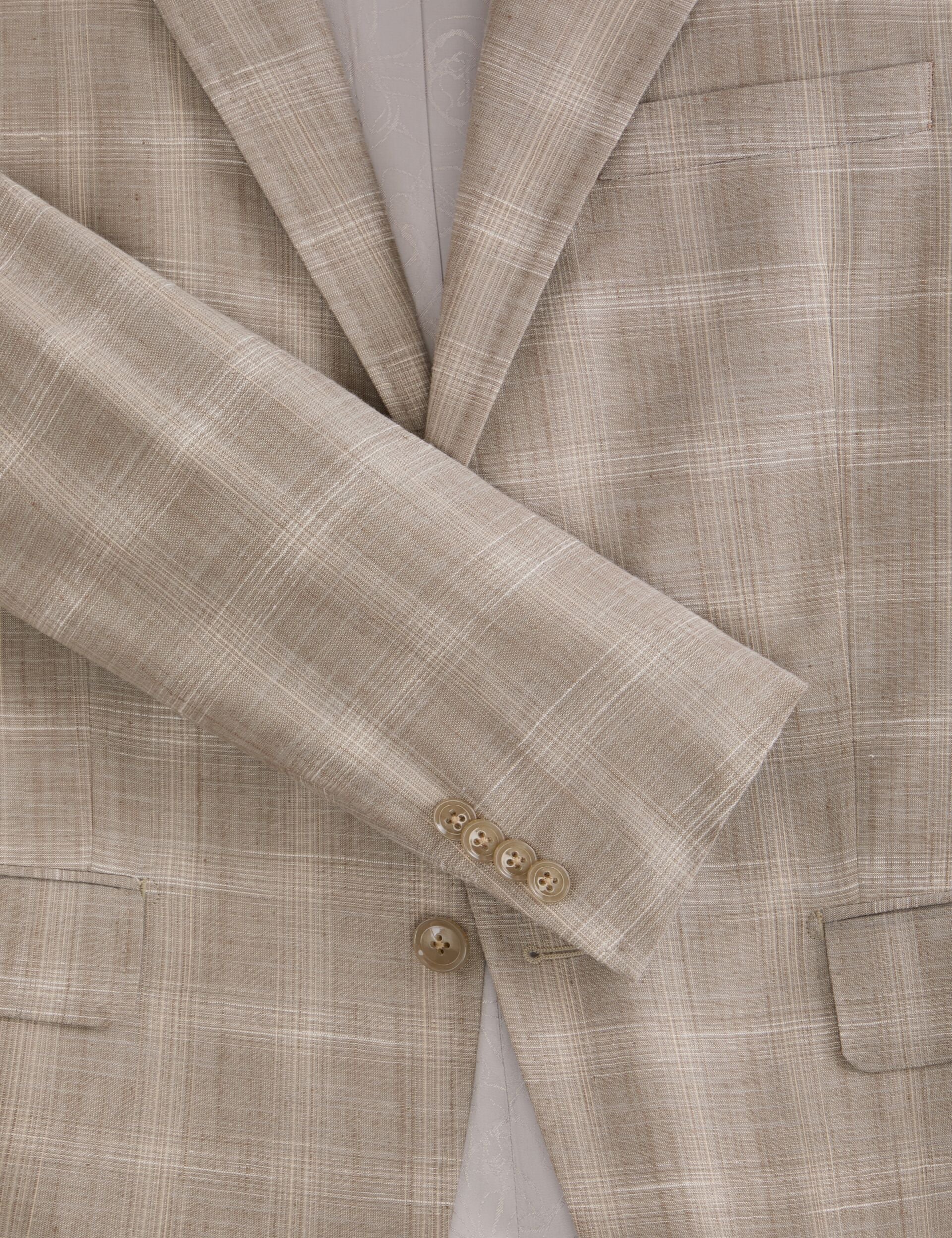 Ted Baker WRIGHT Tonal Check Modern Fit Suit Jacket TAUPE