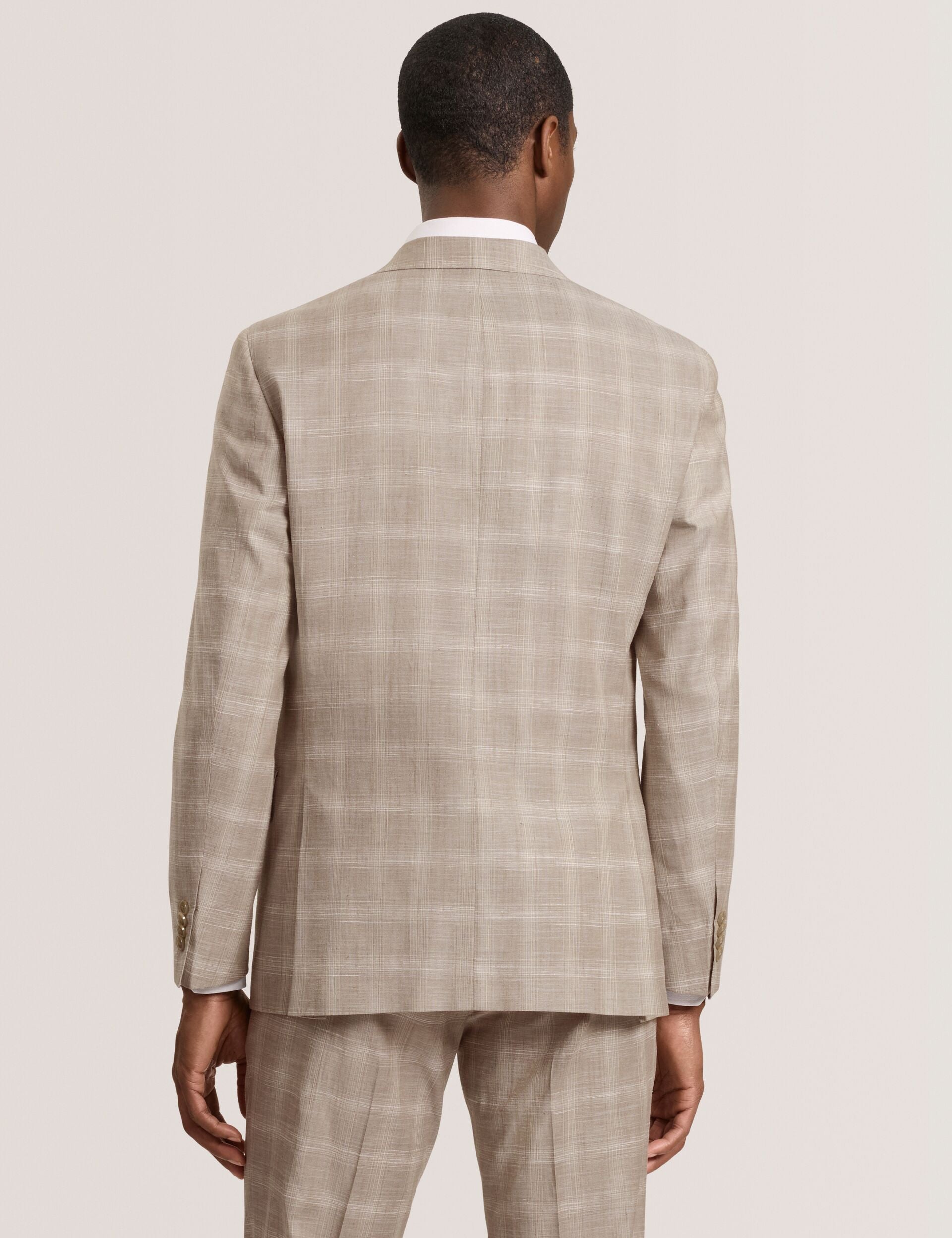 Ted Baker WRIGHT Tonal Check Modern Fit Suit Jacket TAUPE
