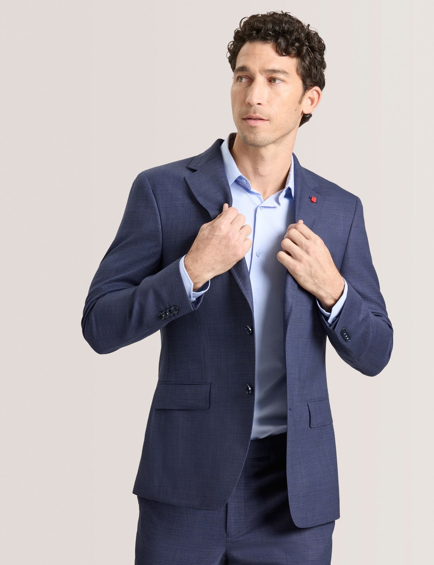 Ted Baker WRIGHT Textured Modern Fit Wool Suit Jacket DARK BLUE