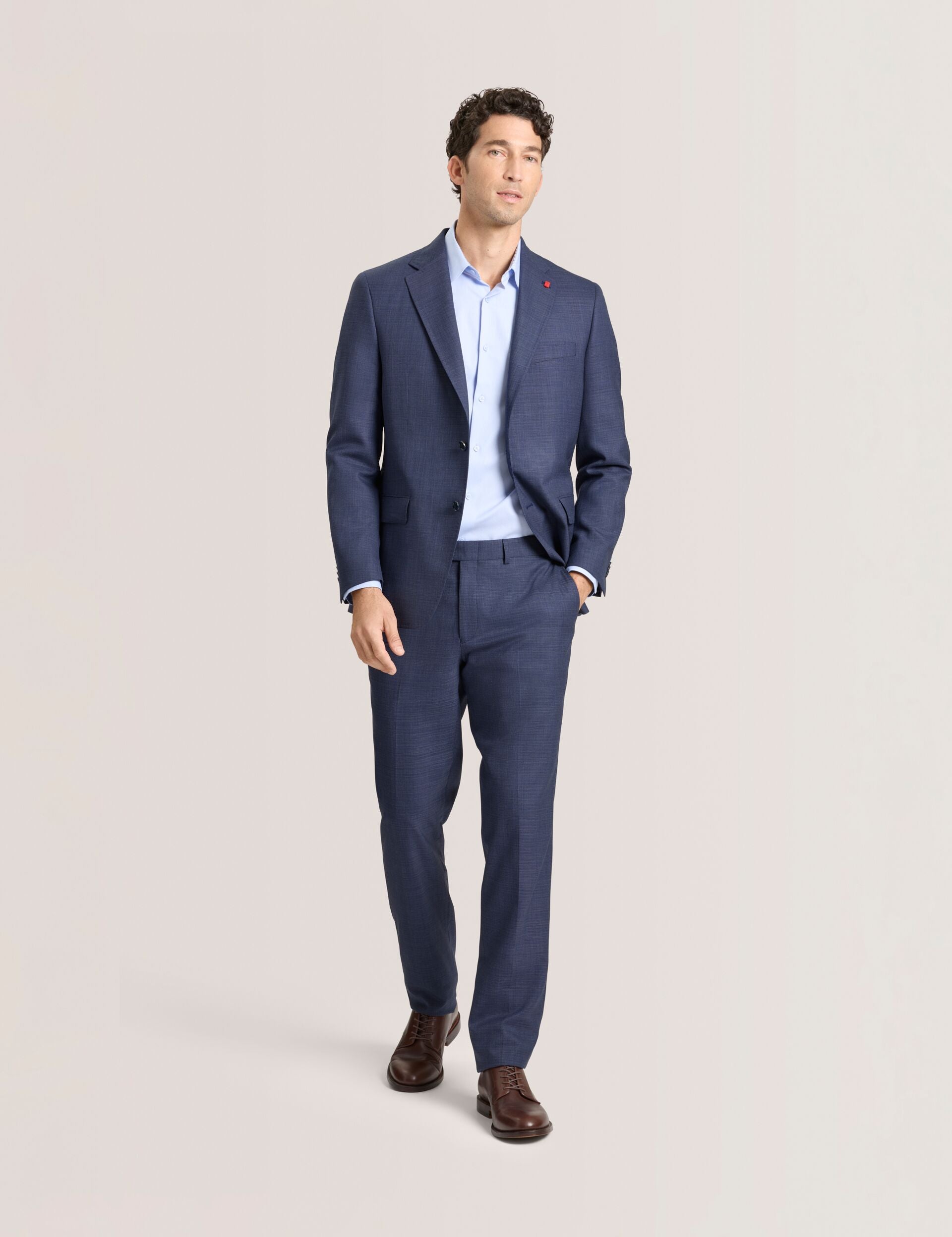 Ted Baker WRIGHT Textured Modern Fit Wool Suit Jacket DARK BLUE