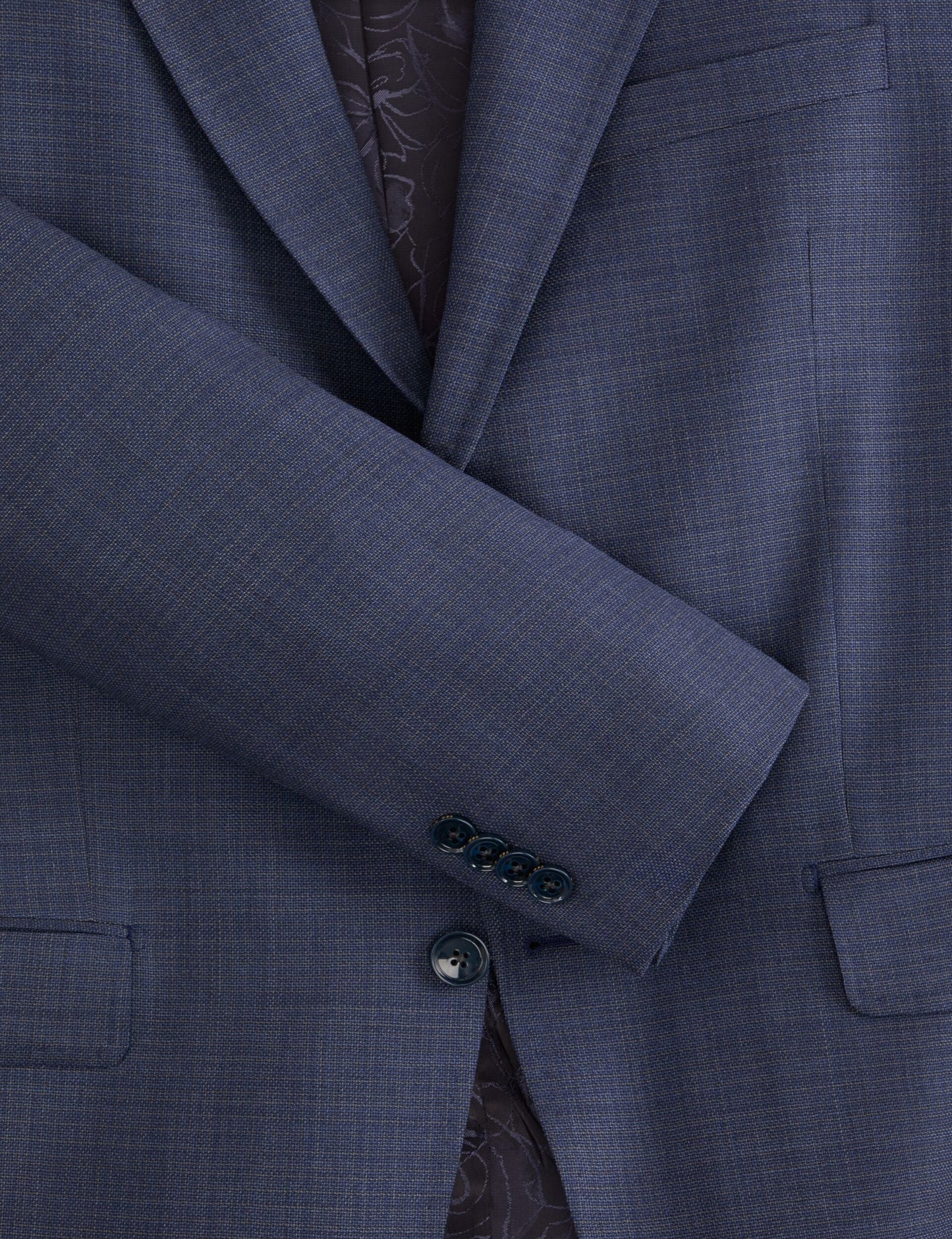 Ted Baker WRIGHT Textured Modern Fit Wool Suit Jacket DARK BLUE