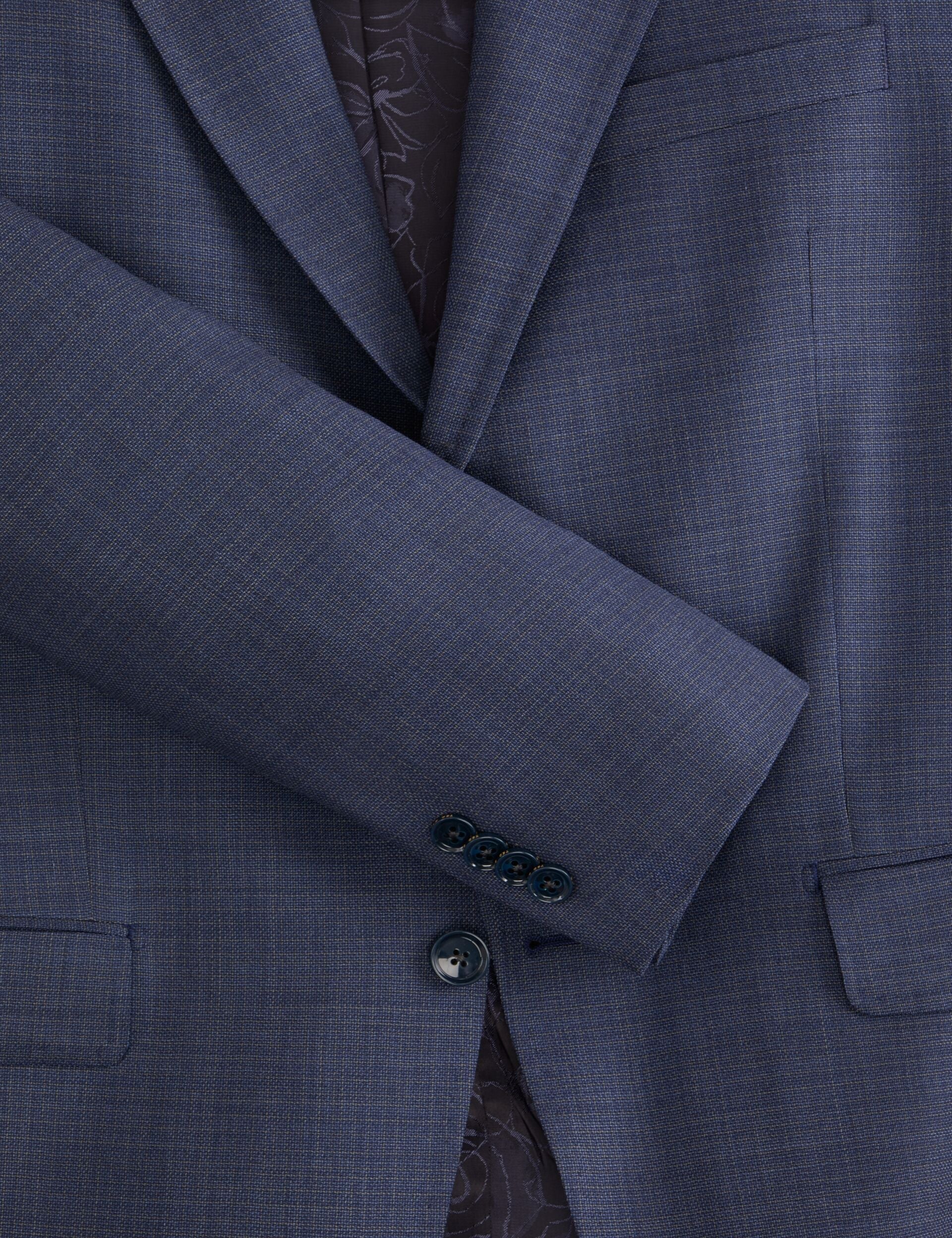 Ted Baker WRIGHT Textured Modern Fit Wool Suit Jacket DARK BLUE