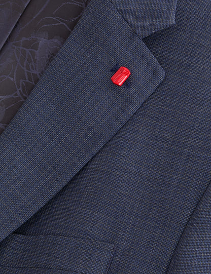 Ted Baker WRIGHT Textured Modern Fit Wool Suit Jacket DARK BLUE