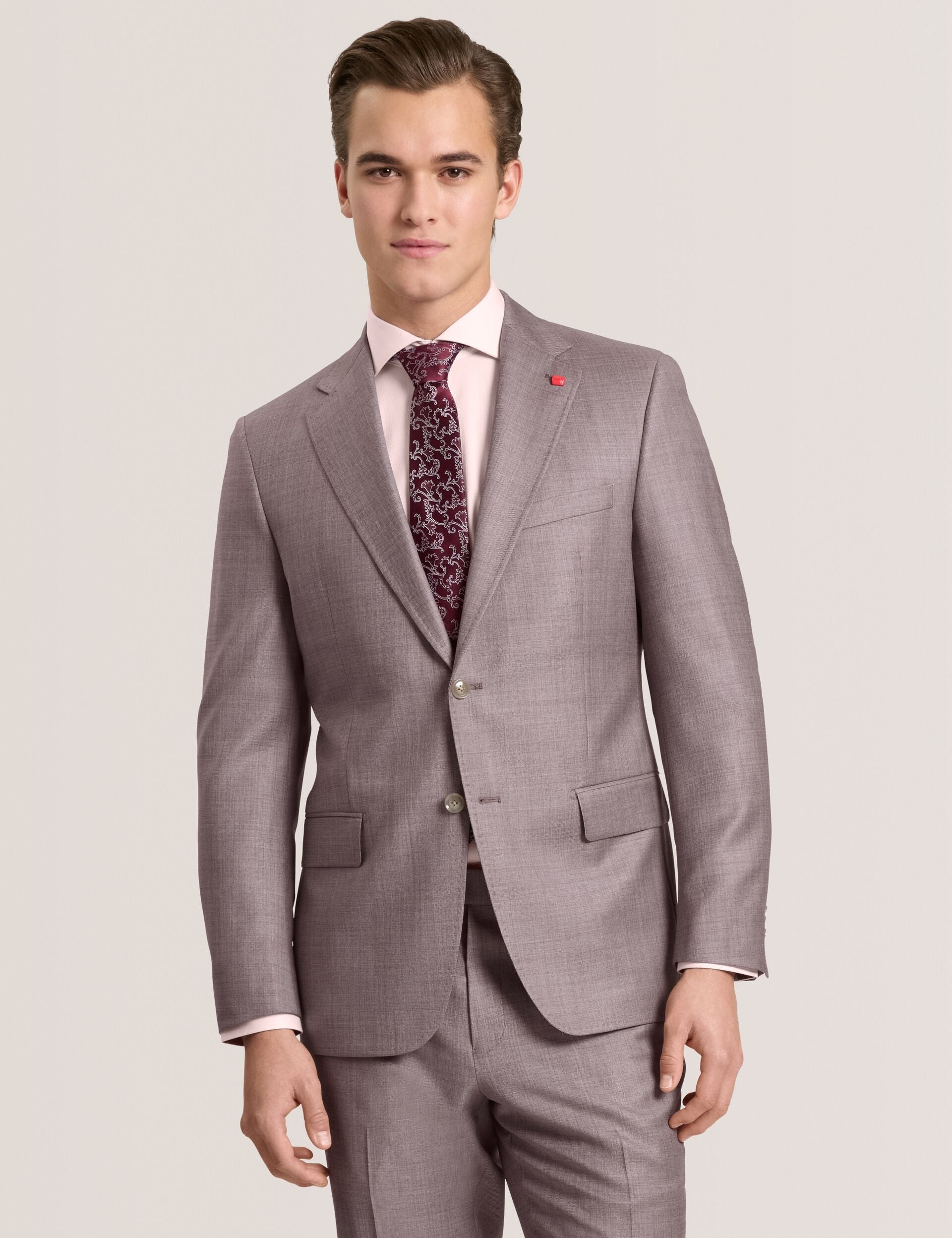 Ted Baker WRIGHT Sharkskin Wool Modern Fit Suit Jacket MAUVE