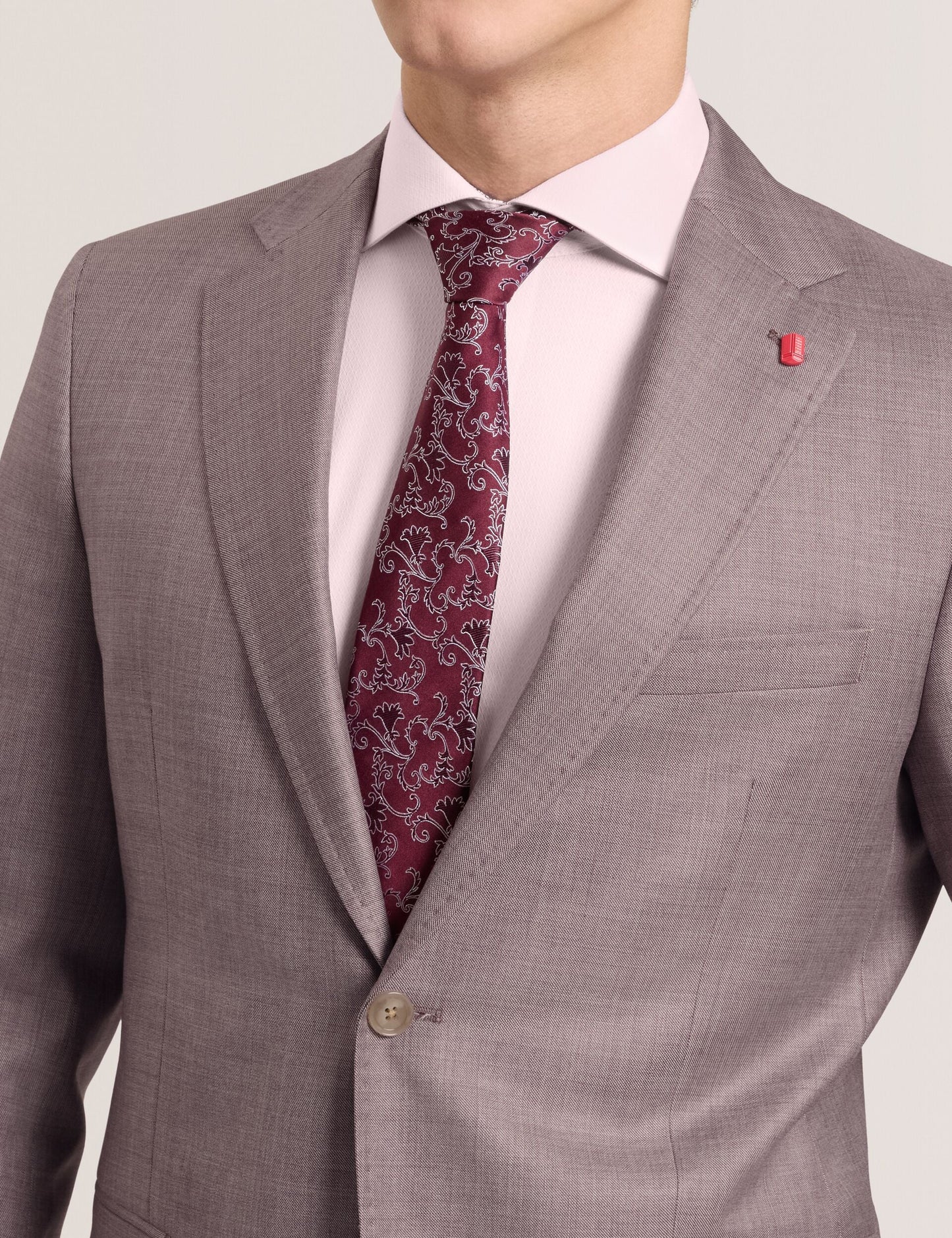Ted Baker WRIGHT Sharkskin Wool Modern Fit Suit Jacket MAUVE