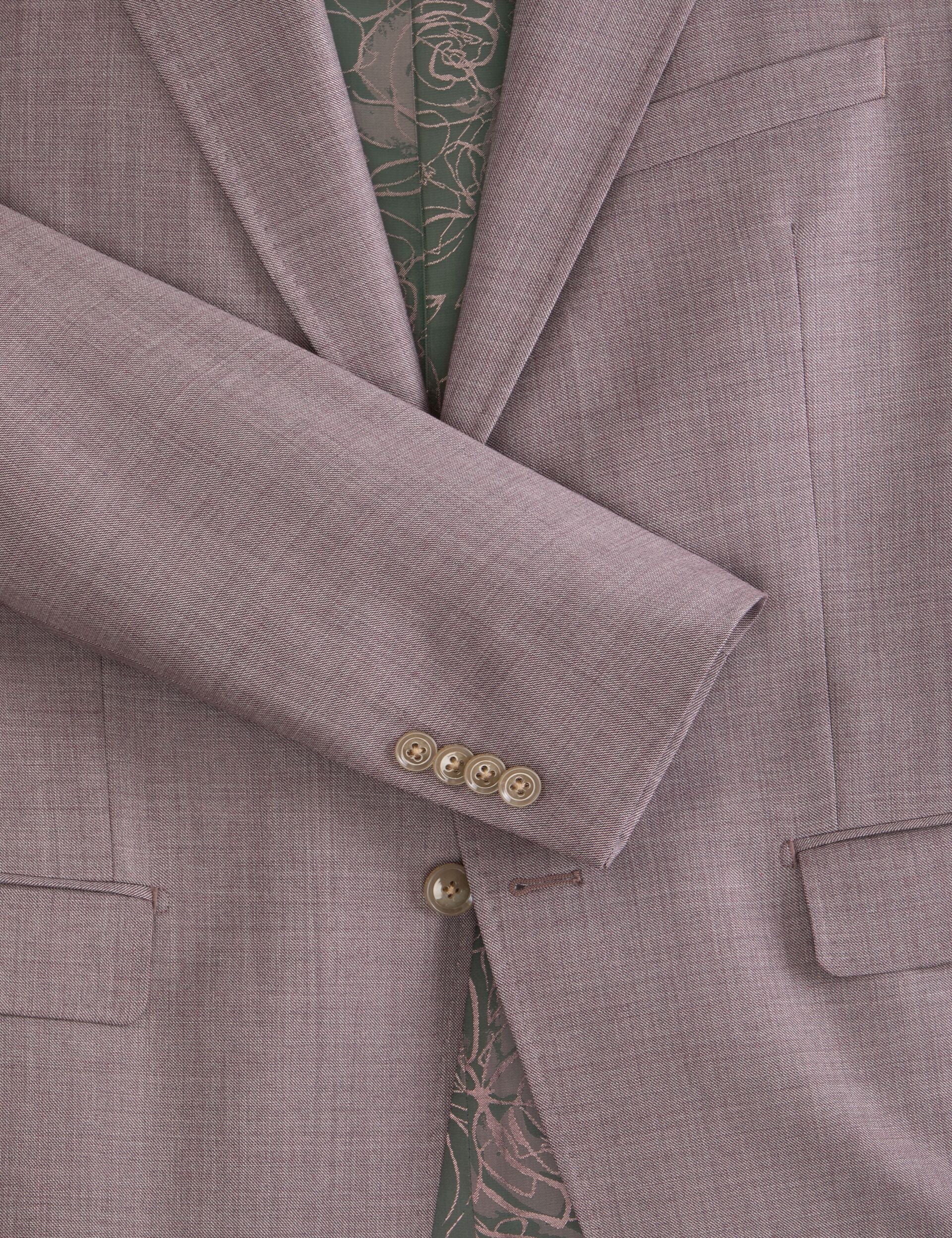 Ted Baker WRIGHT Sharkskin Wool Modern Fit Suit Jacket MAUVE
