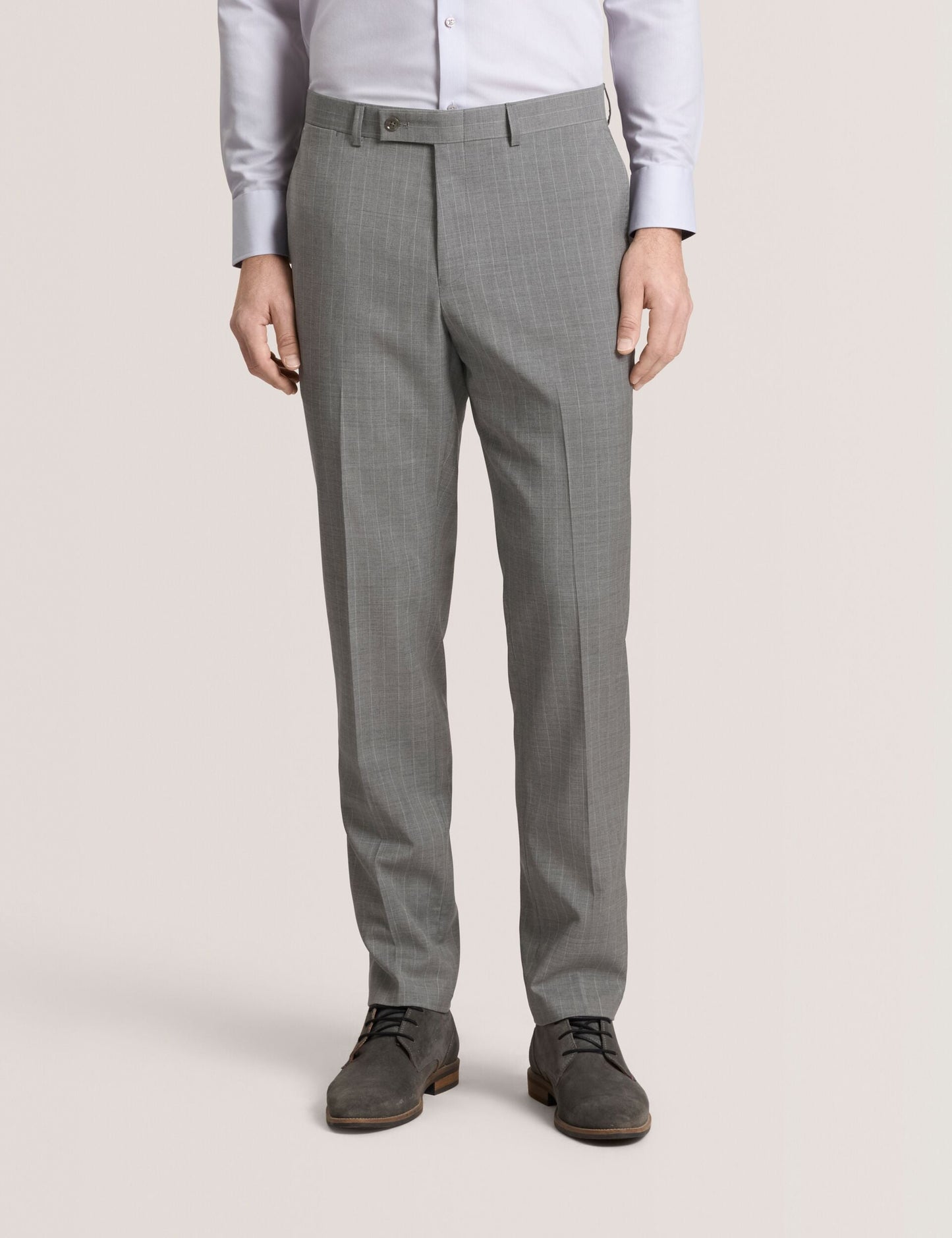 Ted Baker WINTER-STRIPE Striped Wool Modern Fit Suit Pants MID GREY
