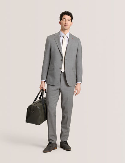 Ted Baker WINTER-STRIPE Striped Wool Modern Fit Suit Pants MID GREY