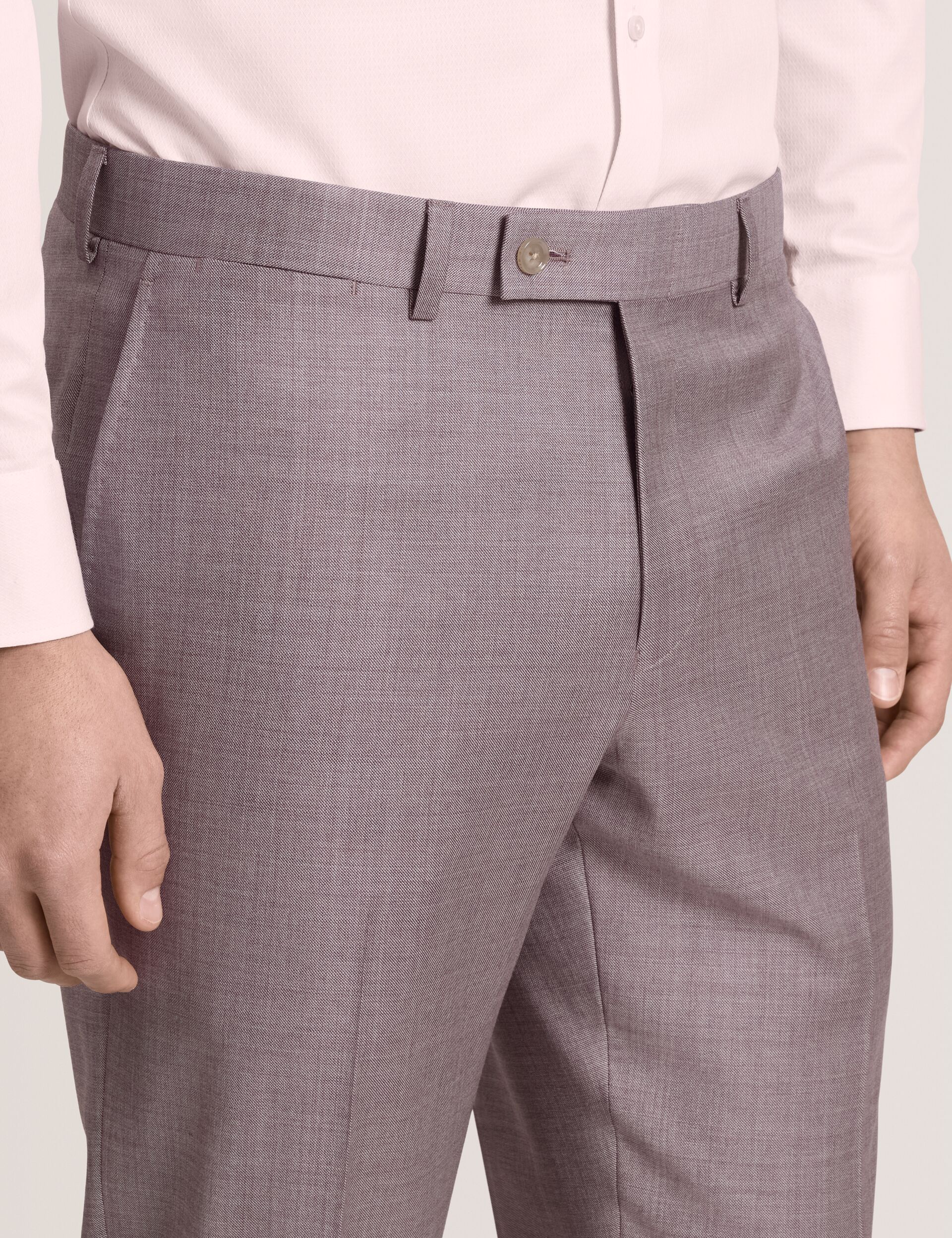 Ted Baker WINTER Sharkskin Wool Modern Fit Suit Pants MAUVE
