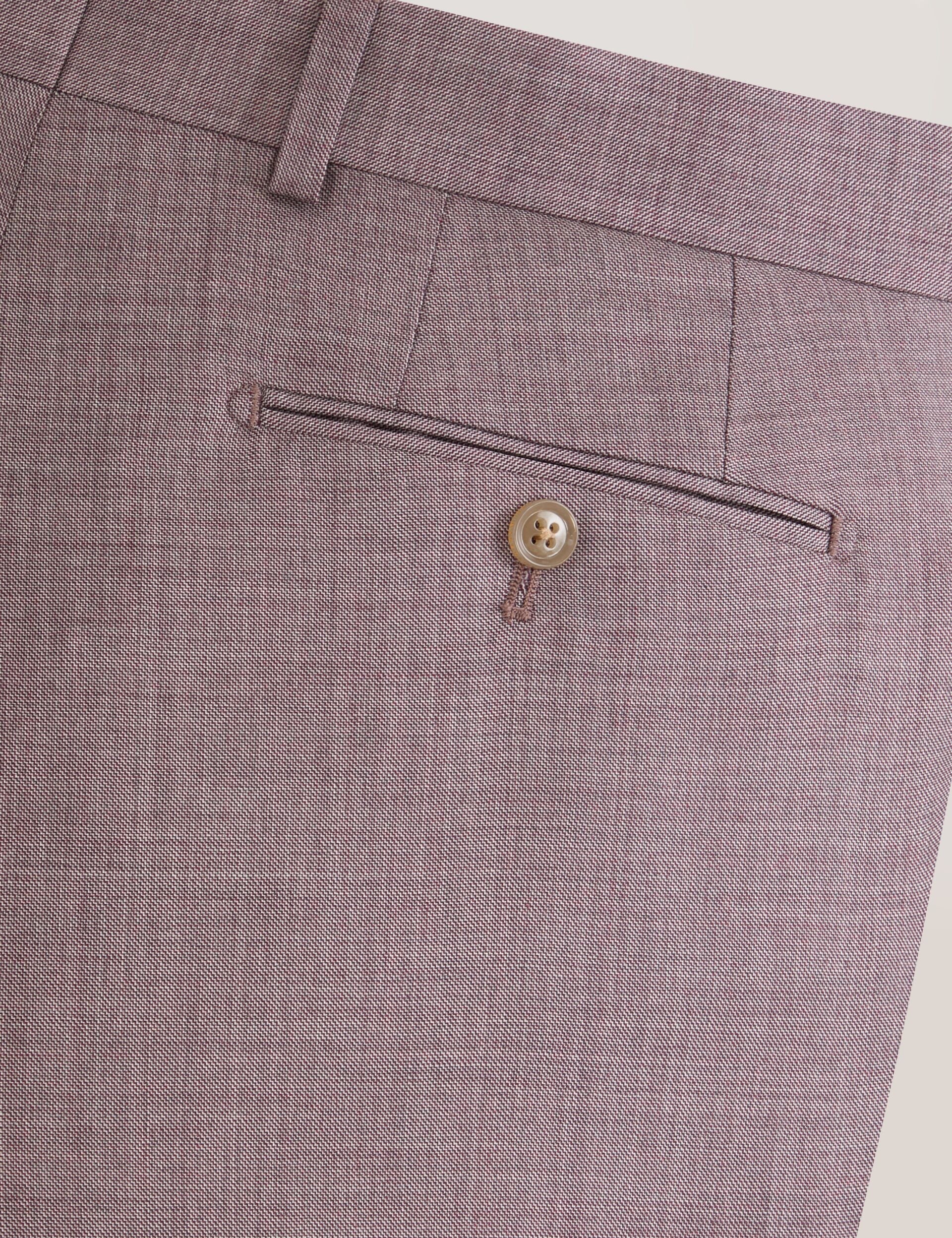 Ted Baker WINTER Sharkskin Wool Modern Fit Suit Pants MAUVE