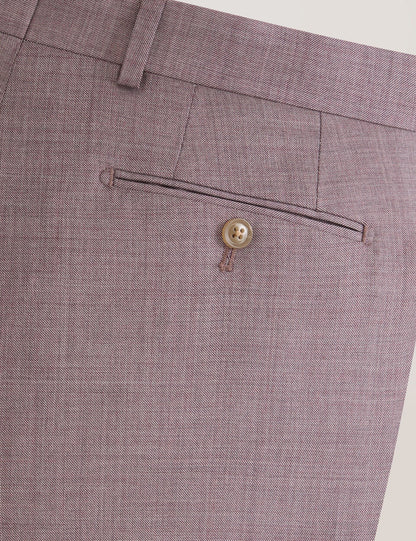 Ted Baker WINTER Sharkskin Wool Modern Fit Suit Pants MAUVE