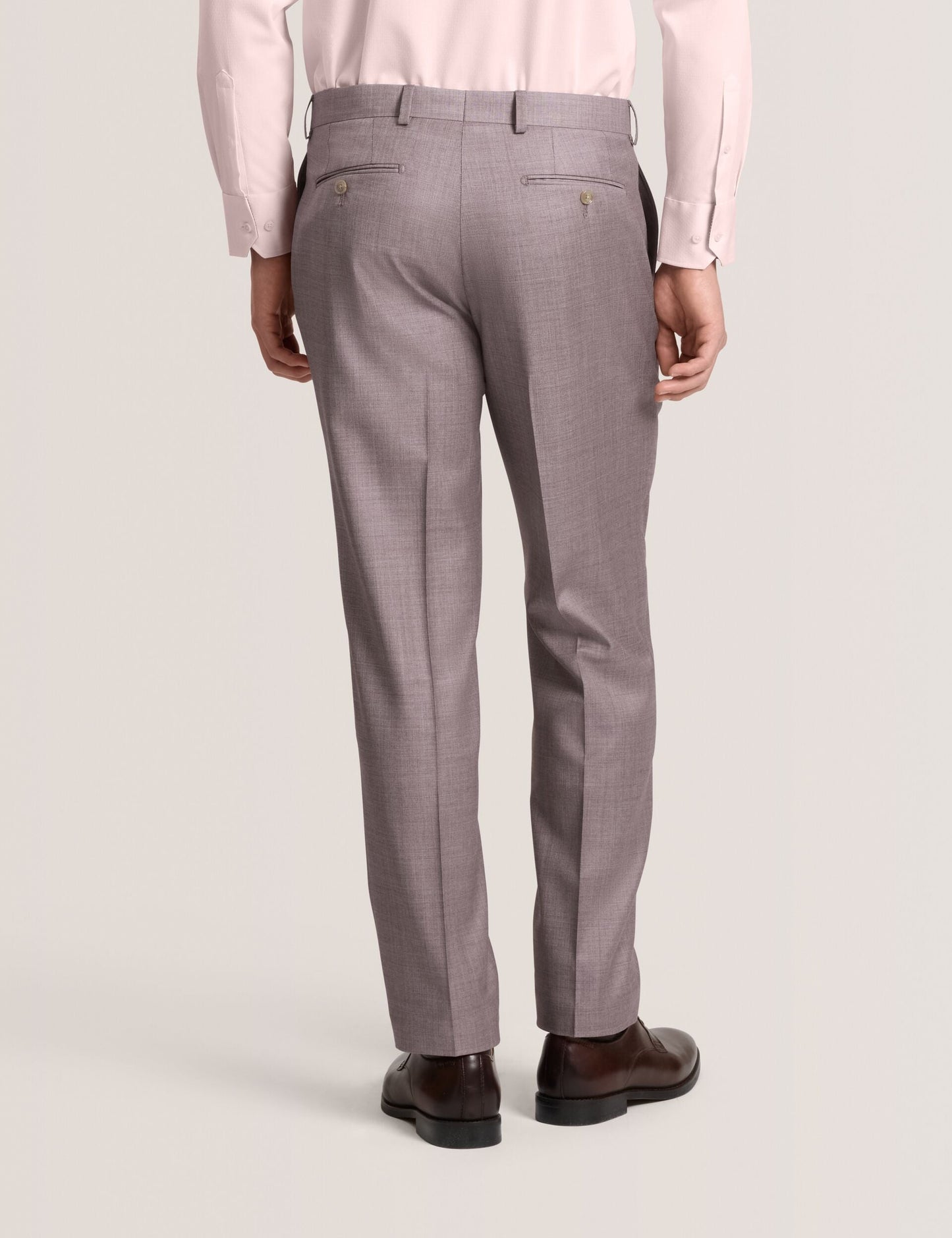 Ted Baker WINTER Sharkskin Wool Modern Fit Suit Pants MAUVE