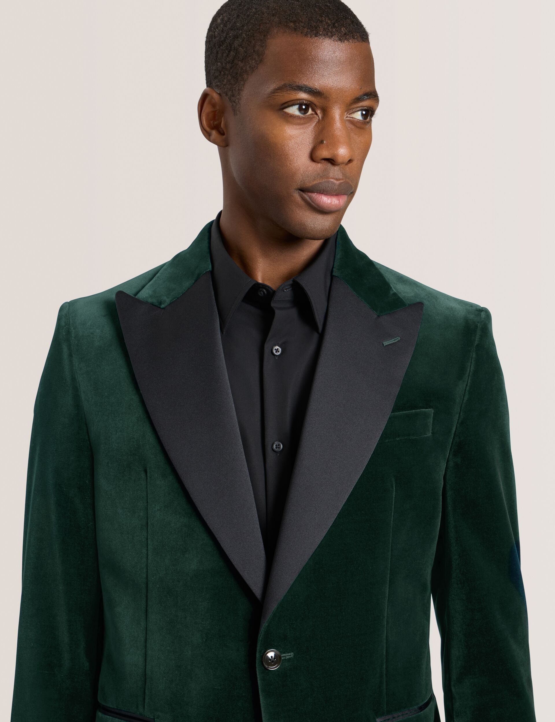 Ted Baker WEBSTER Velvet Single Breasted Tuxedo Jacket DARK GREEN