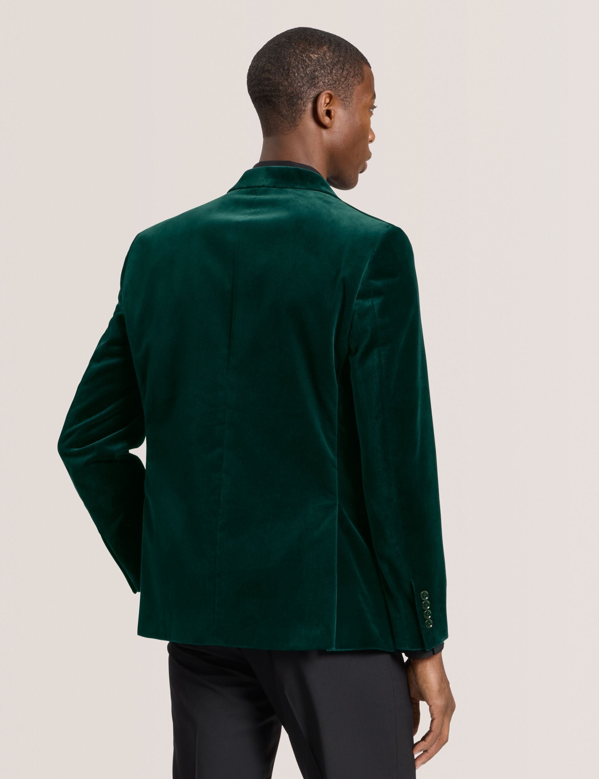 Ted Baker WEBSTER Velvet Single Breasted Tuxedo Jacket DARK GREEN