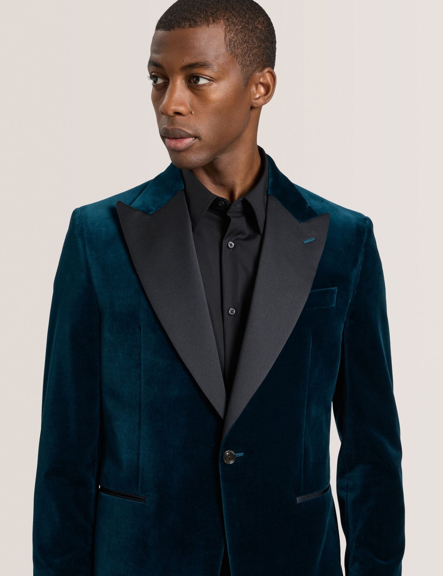 Ted Baker WEBSTER Velvet Single Breasted Tuxedo Jacket TEAL BLUE