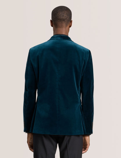 Ted Baker WEBSTER Velvet Single Breasted Tuxedo Jacket TEAL BLUE