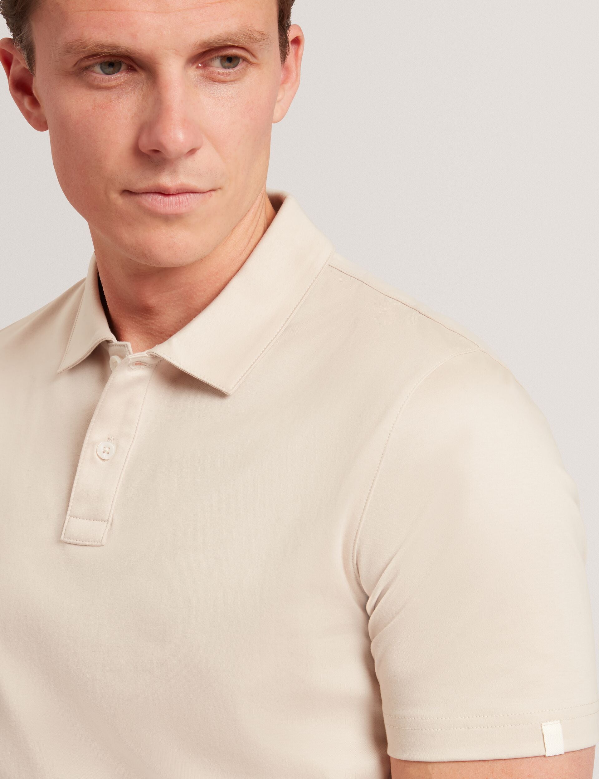 Ted Baker CONNALL Soft Touch Cotton Short Sleeve Polo LIGHT GREY