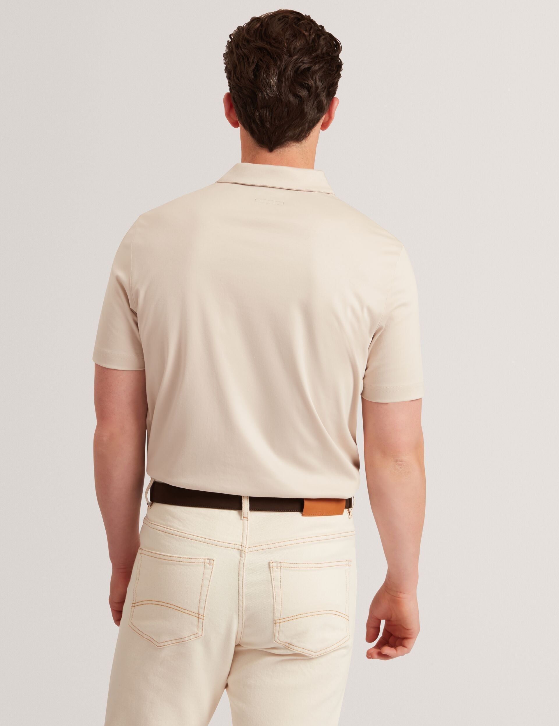 Ted Baker CONNALL Soft Touch Cotton Short Sleeve Polo LIGHT GREY