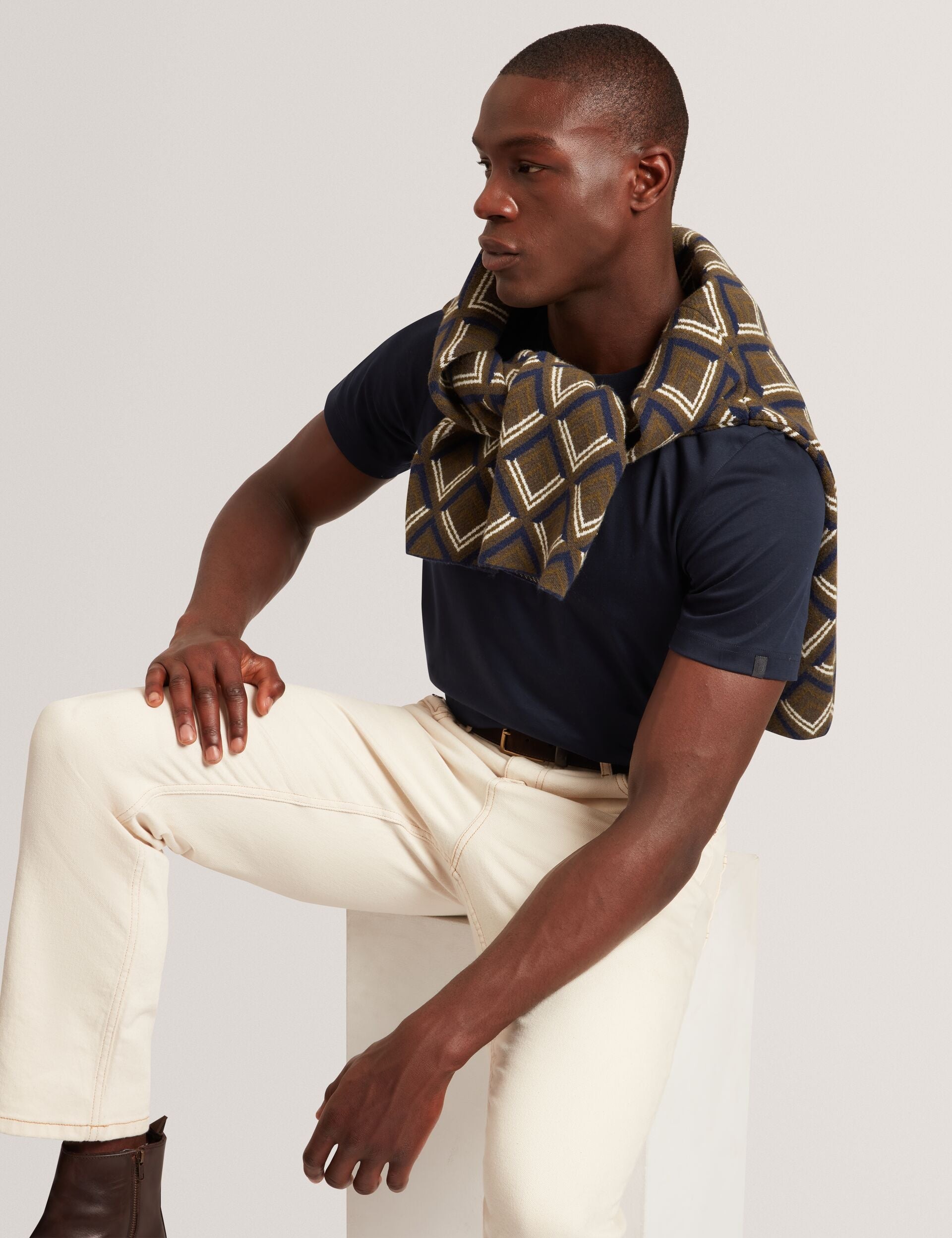 Ted Baker KONRRAD Soft Touch Crew Neck T-Shirt NAVY